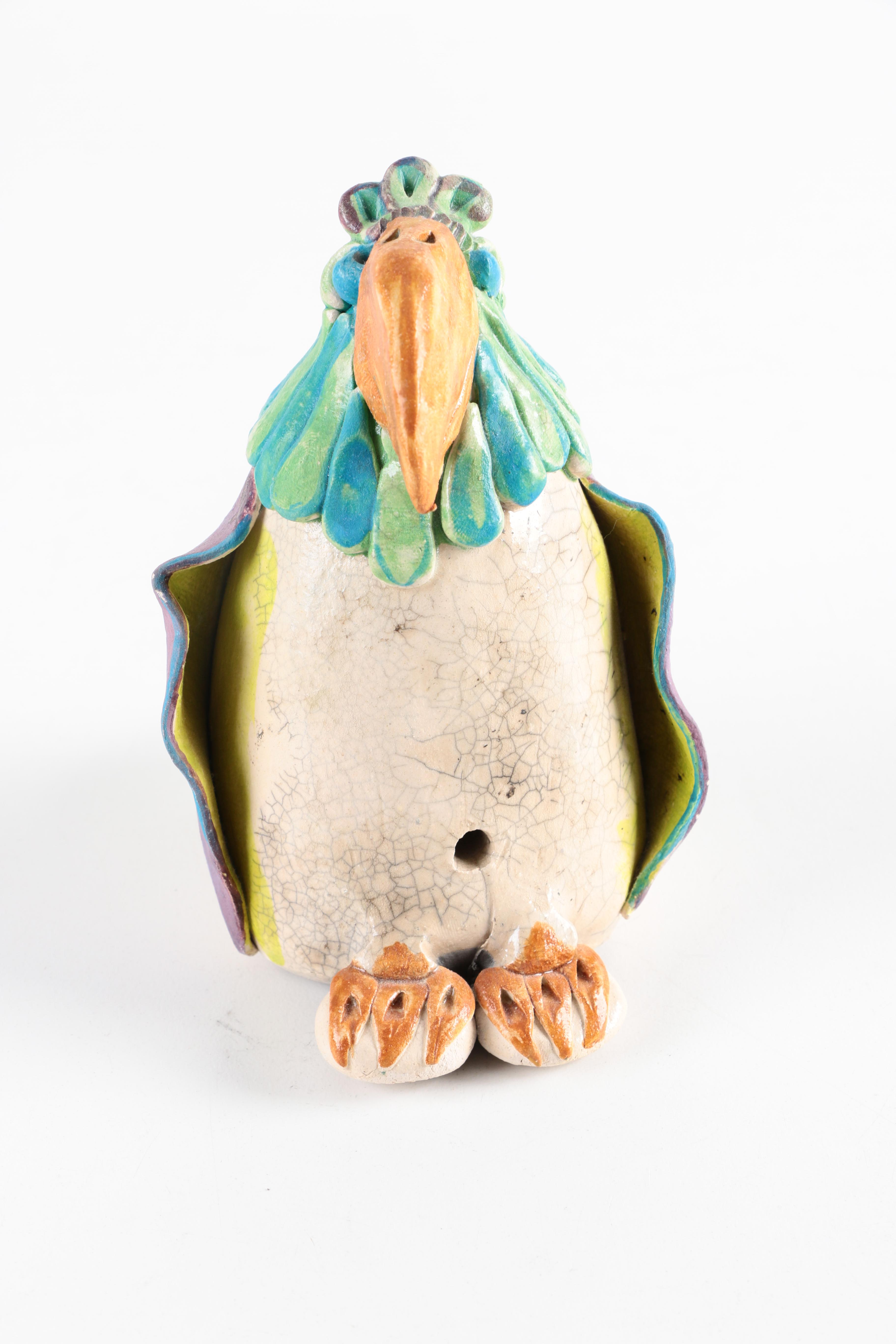 Chris Moses Art Pottery Animal Whistle Figurines