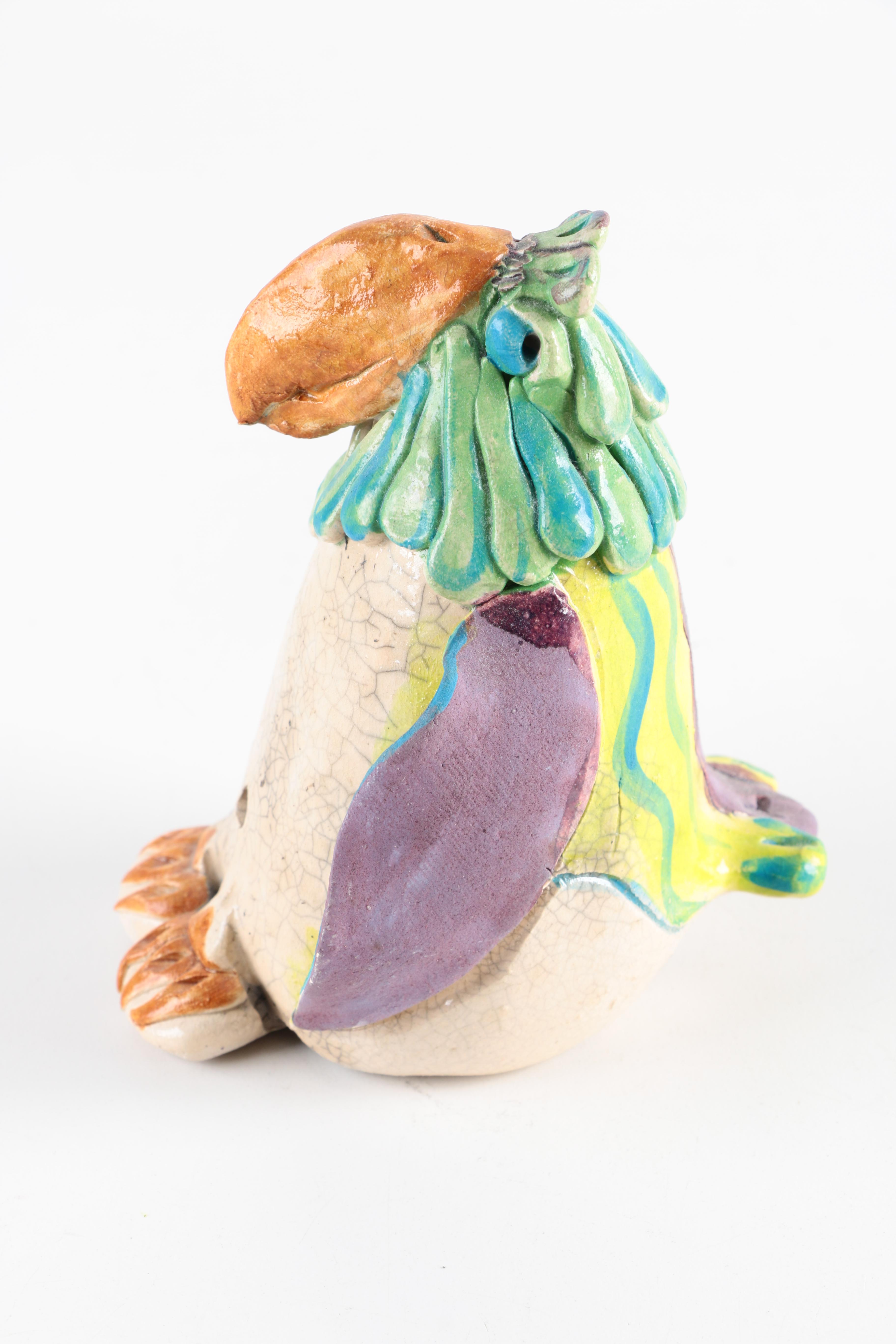 Chris Moses Art Pottery Animal Whistle Figurines