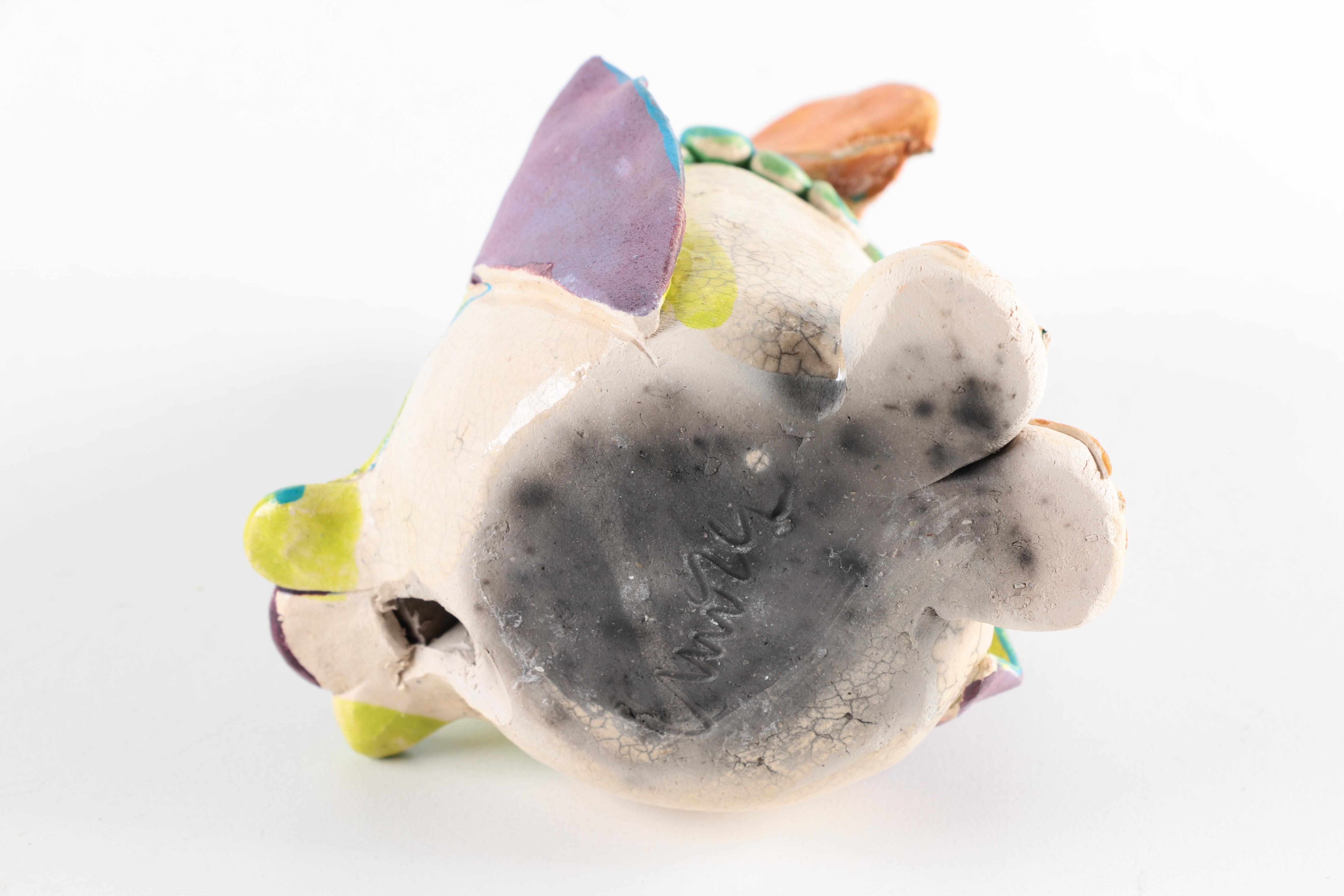 Chris Moses Art Pottery Animal Whistle Figurines