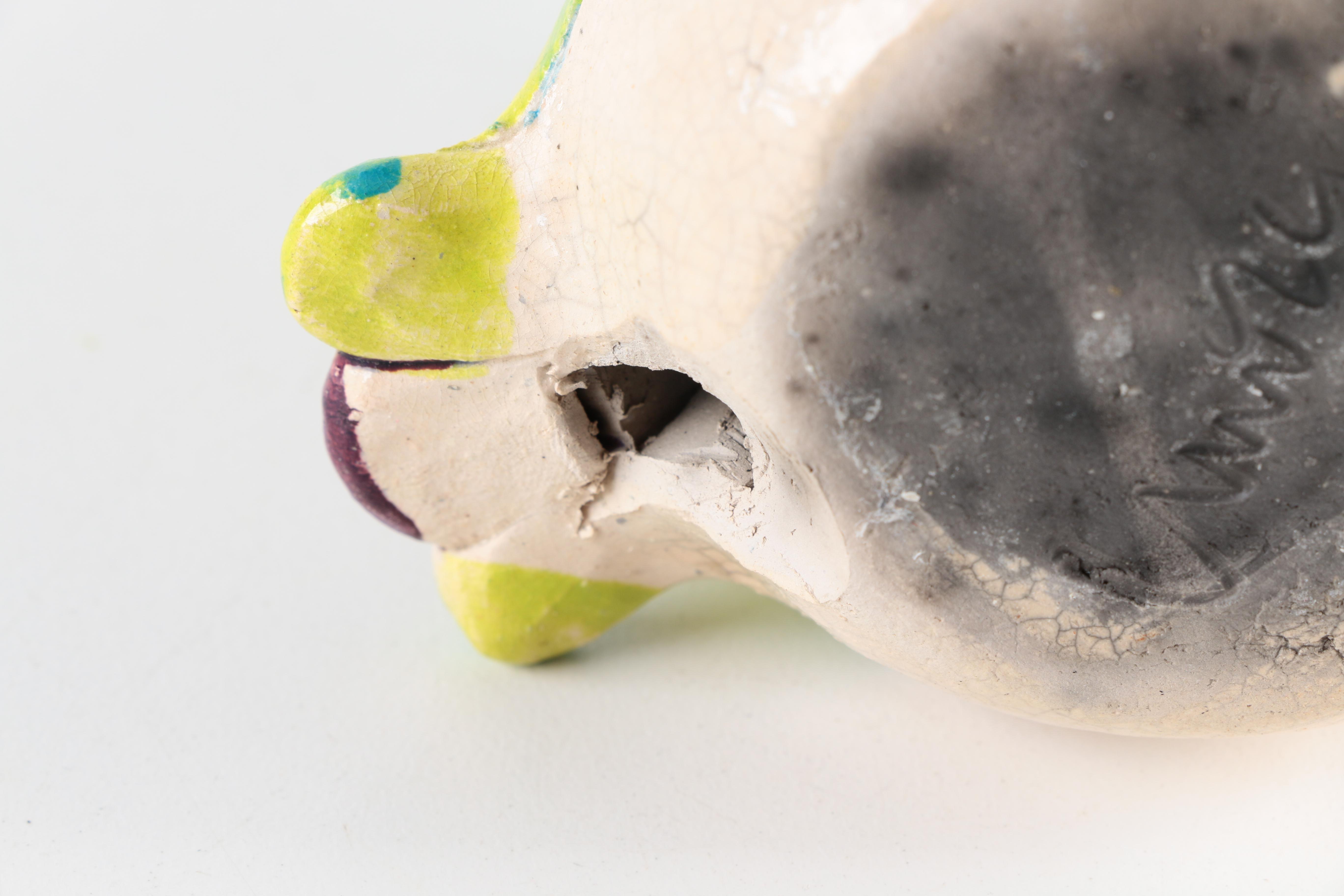 Chris Moses Art Pottery Animal Whistle Figurines