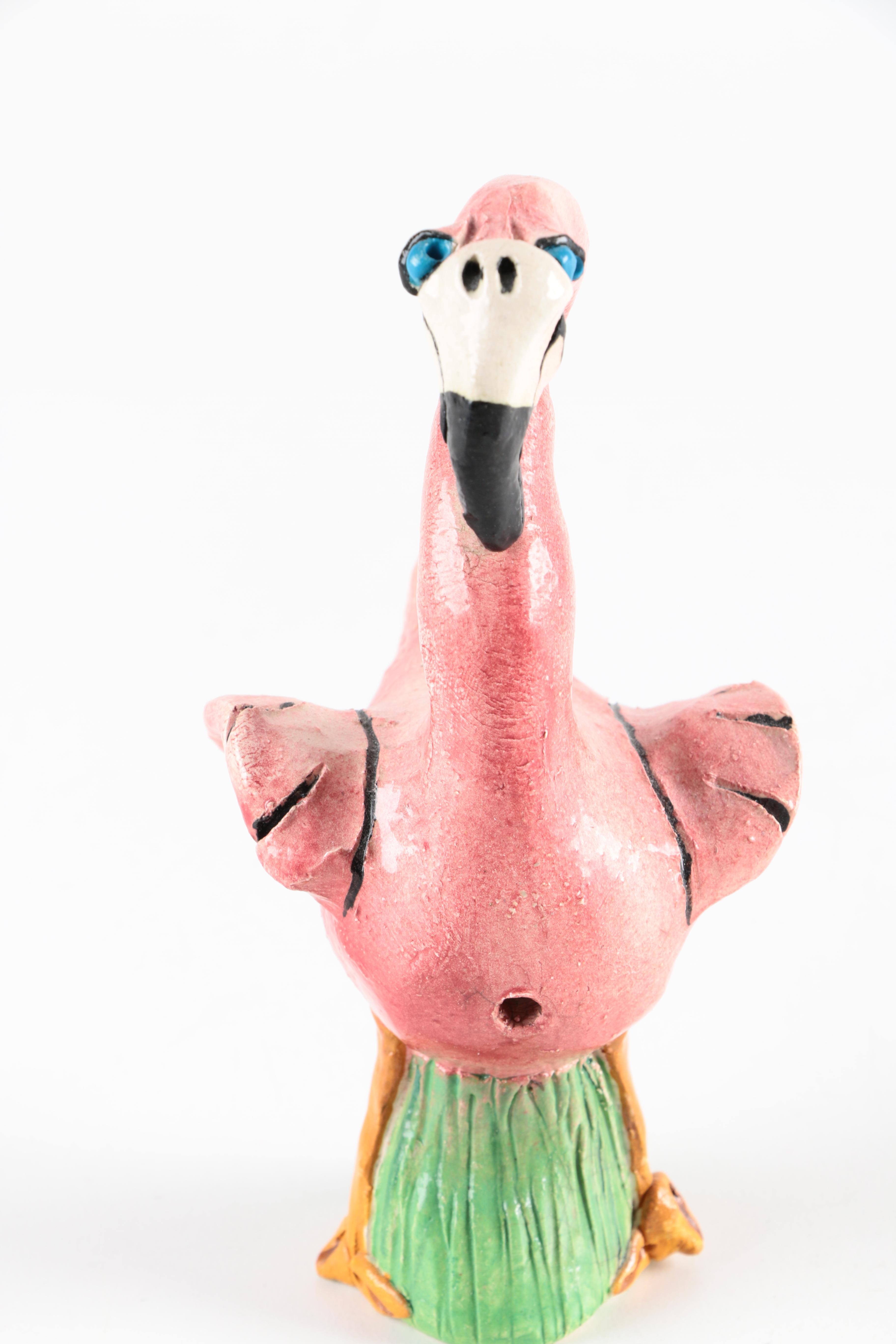 Chris Moses Art Pottery Animal Whistle Figurines