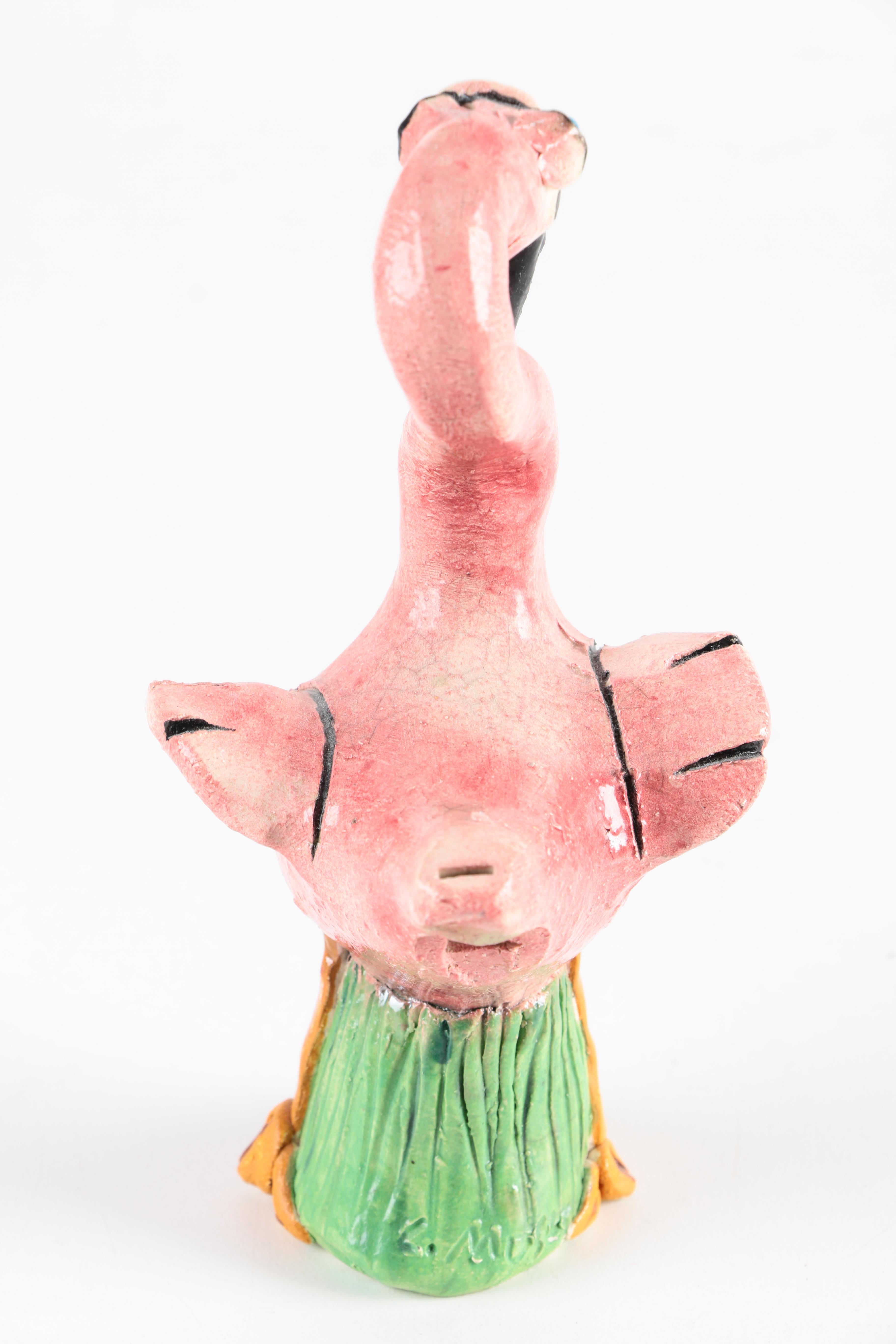 Chris Moses Art Pottery Animal Whistle Figurines