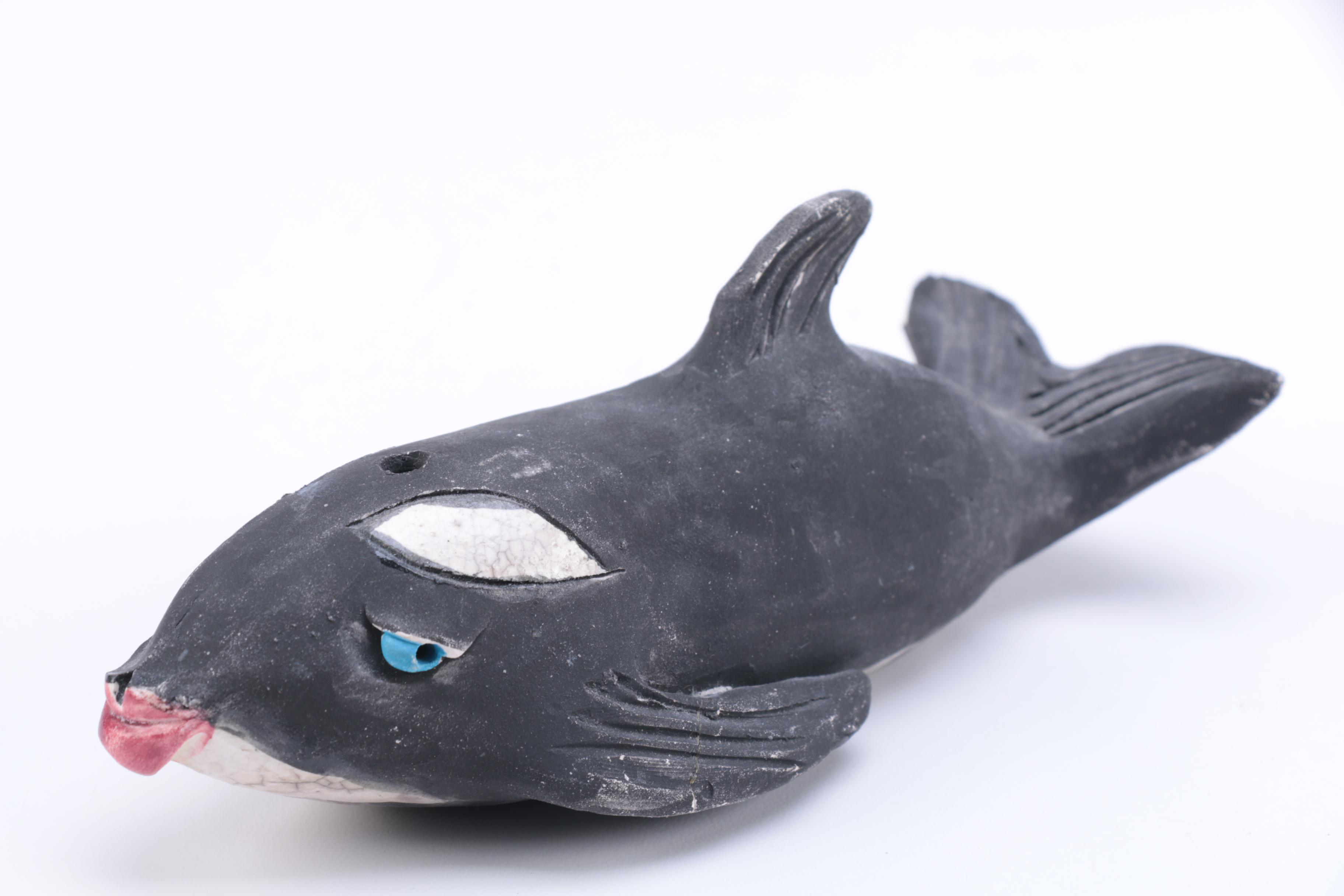 Chris Moses Art Pottery Animal Whistle Figurines