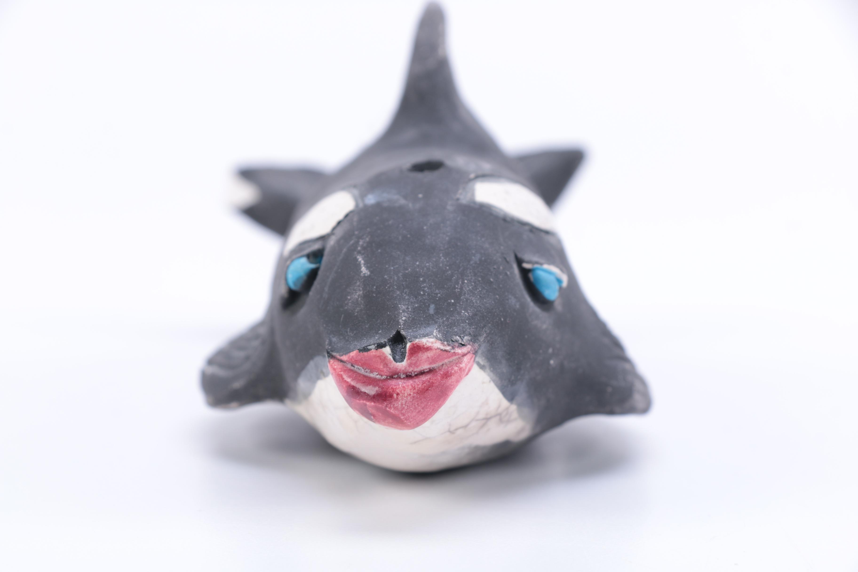 Chris Moses Art Pottery Animal Whistle Figurines