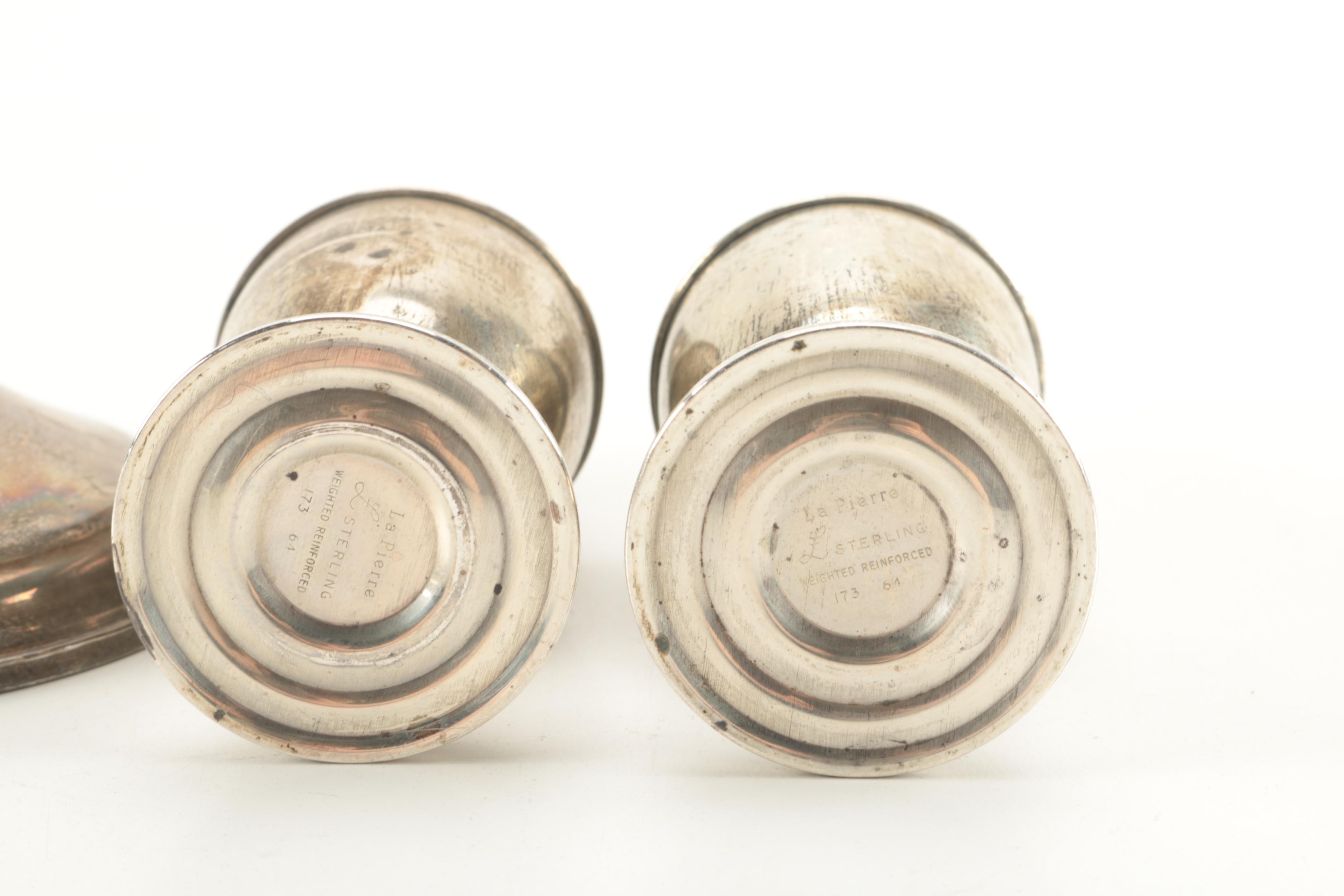 Empire Sterling Creamer and Sugar Set With Other Weighted Sterling Silver