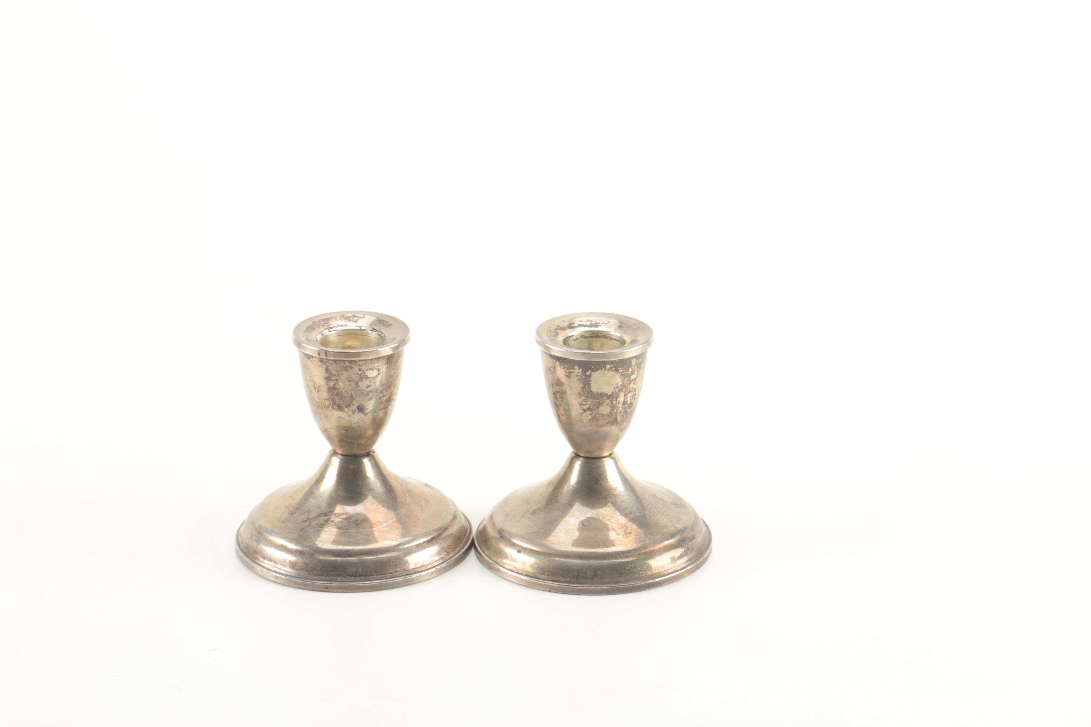 Empire Sterling Creamer and Sugar Set With Other Weighted Sterling Silver