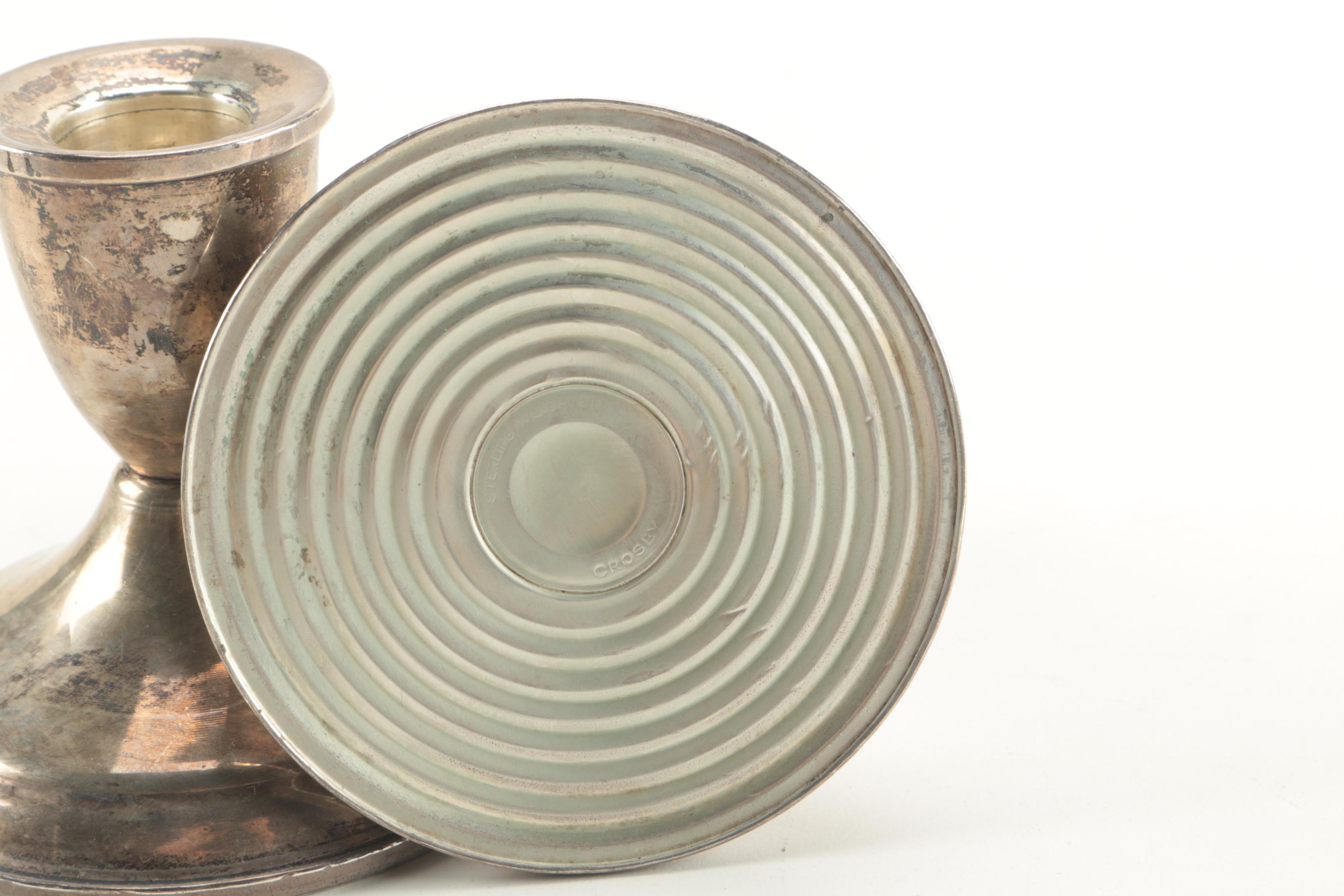 Empire Sterling Creamer and Sugar Set With Other Weighted Sterling Silver