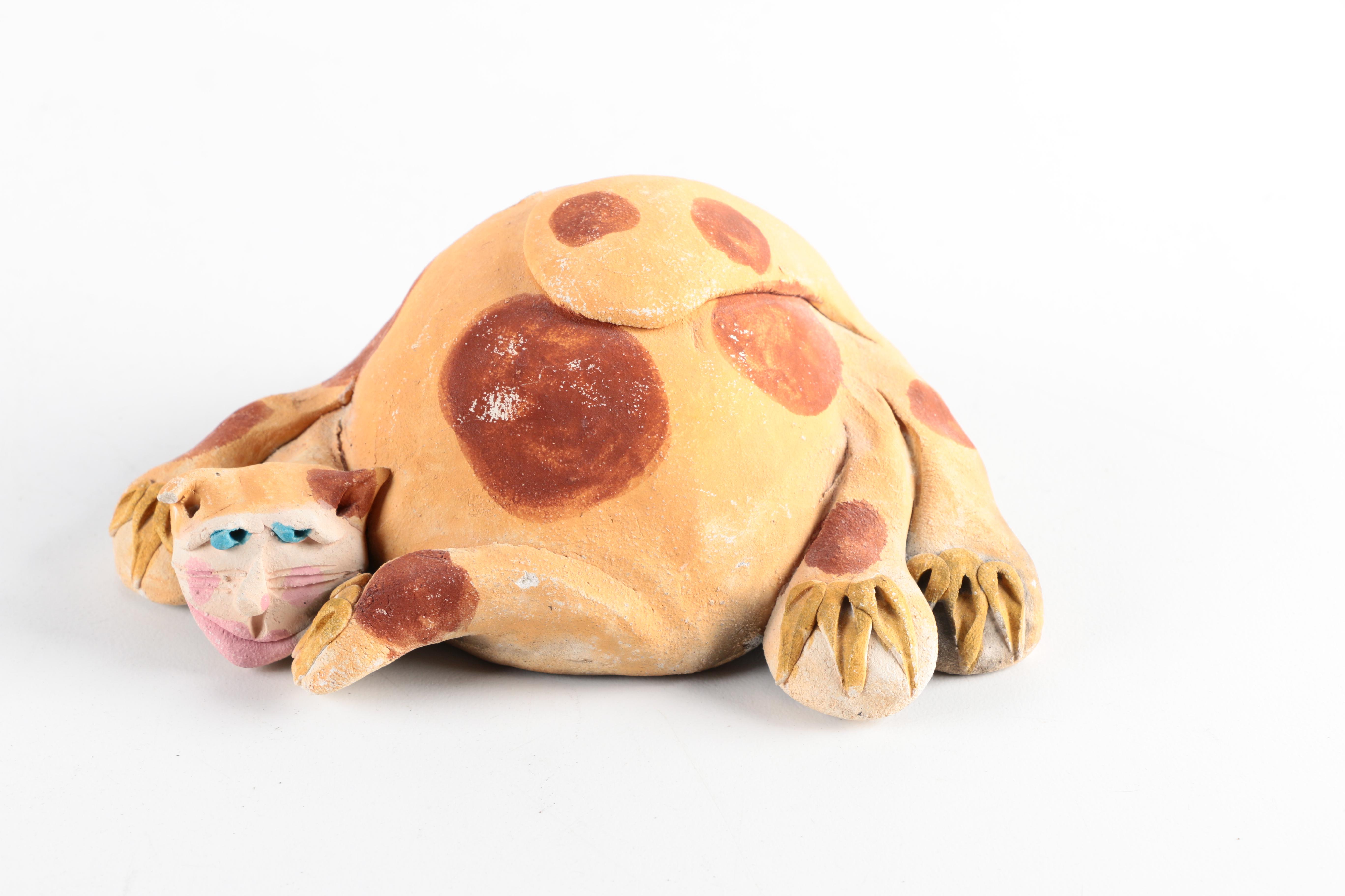 Chris Moses Art Pottery Animal Whistle Figurines