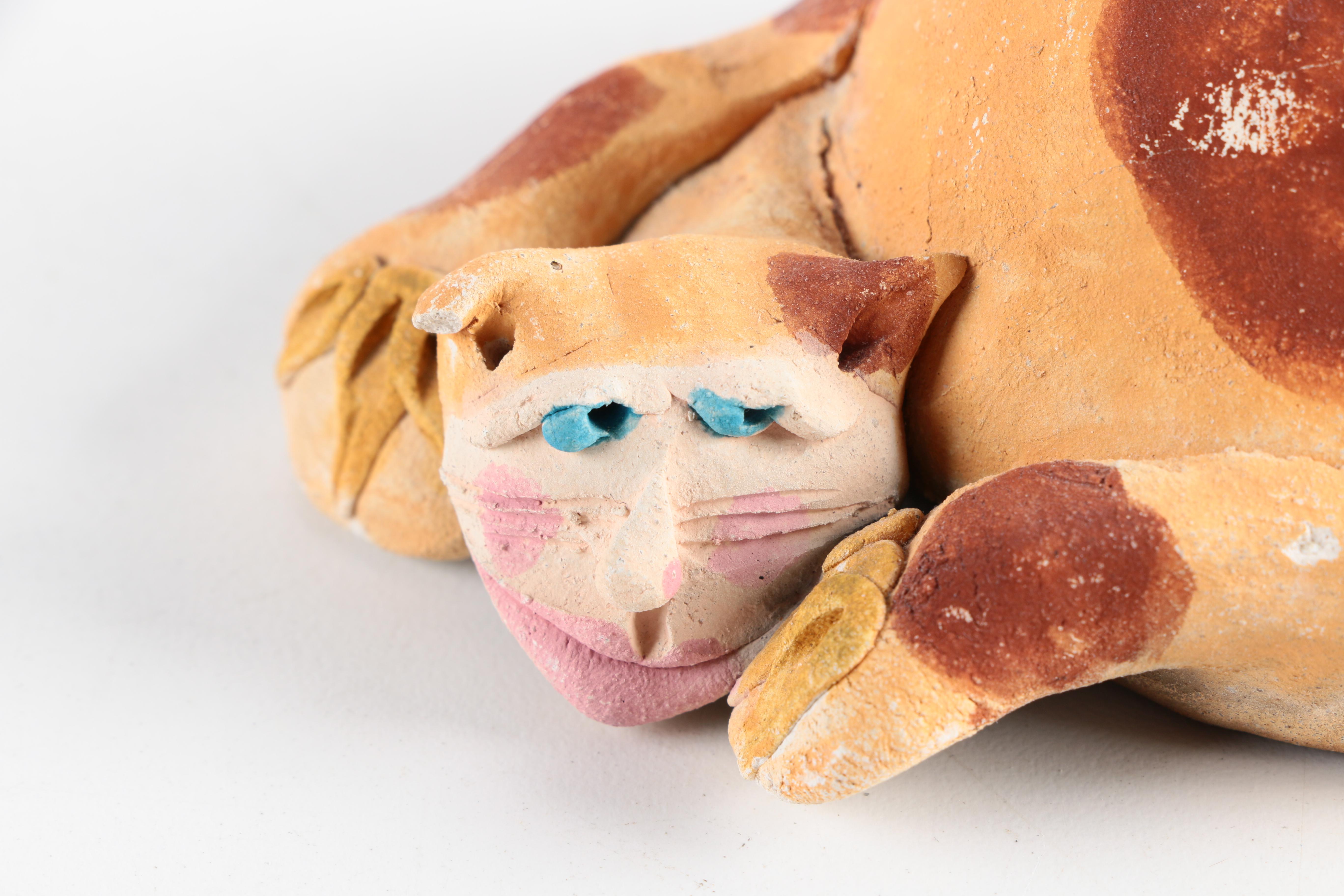 Chris Moses Art Pottery Animal Whistle Figurines