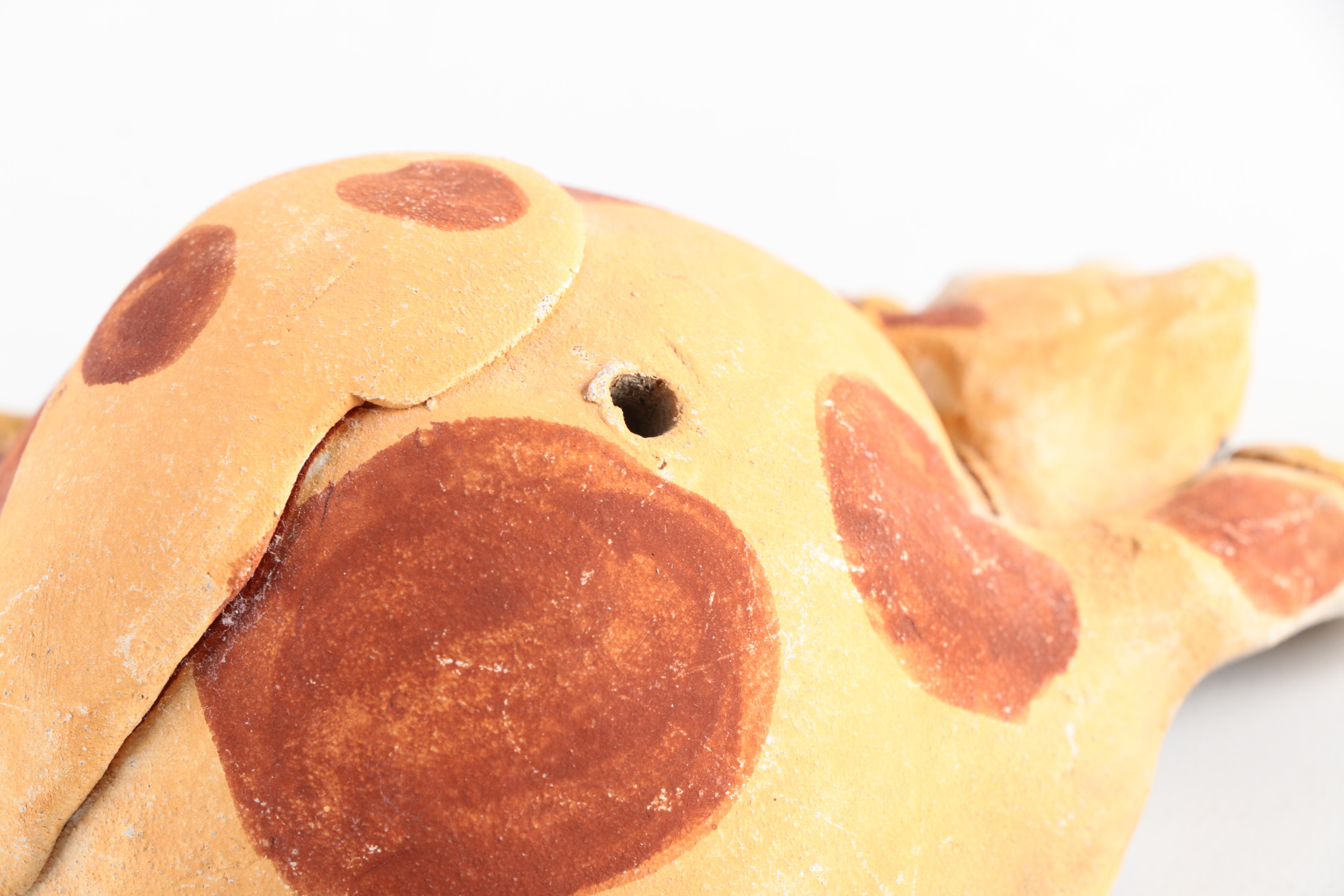 Chris Moses Art Pottery Animal Whistle Figurines