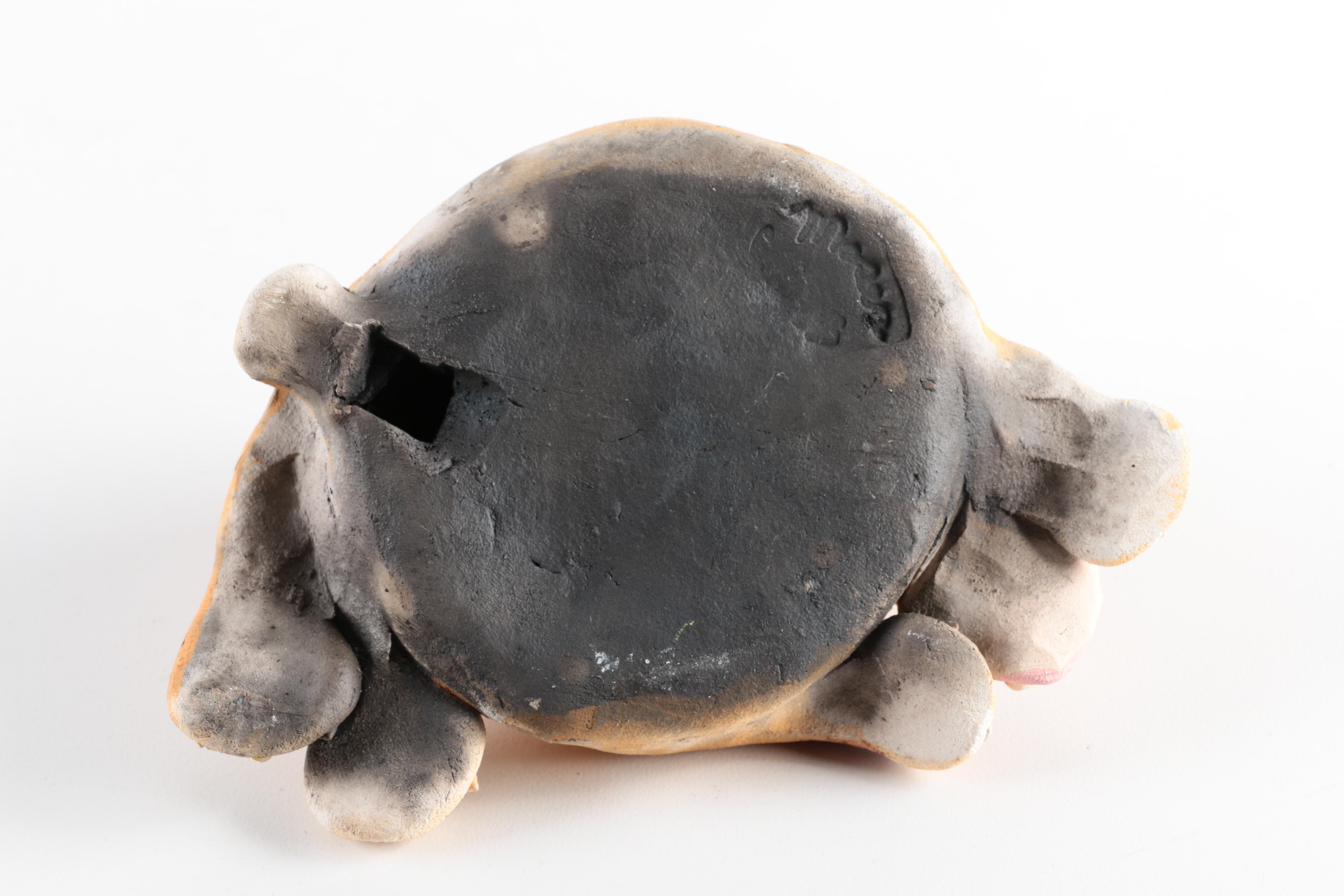 Chris Moses Art Pottery Animal Whistle Figurines