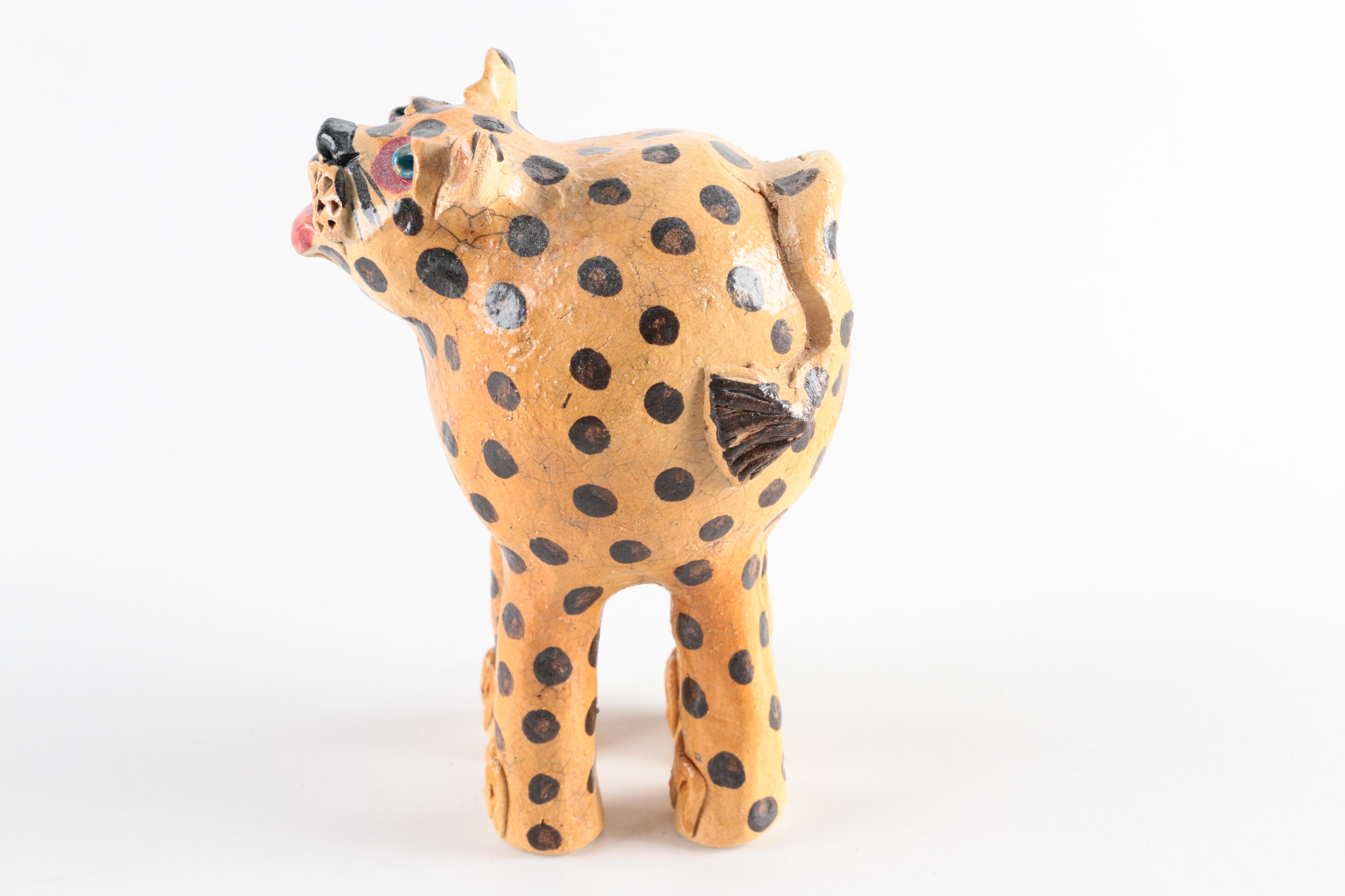 Chris Moses Art Pottery Animal Whistle Figurines