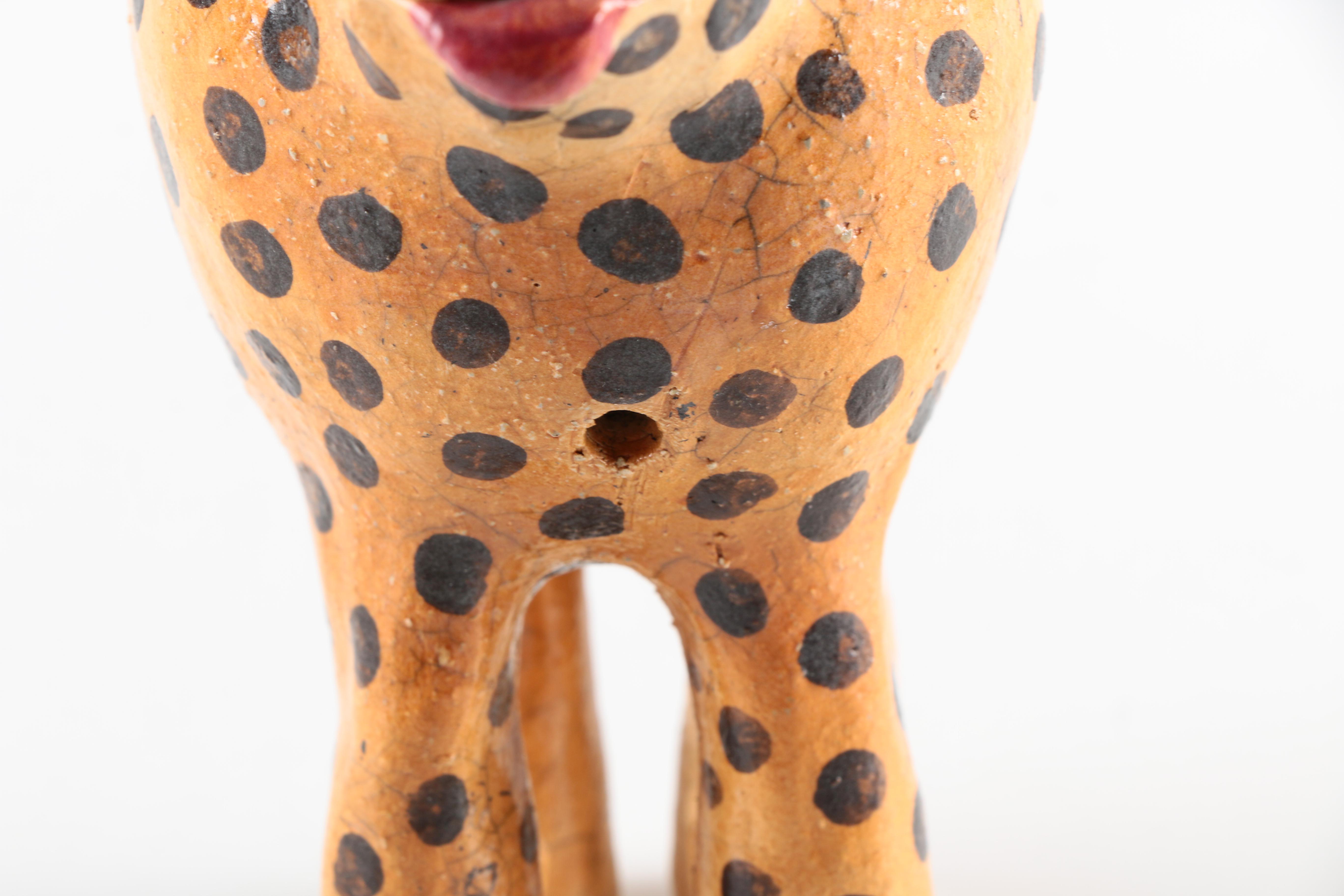 Chris Moses Art Pottery Animal Whistle Figurines
