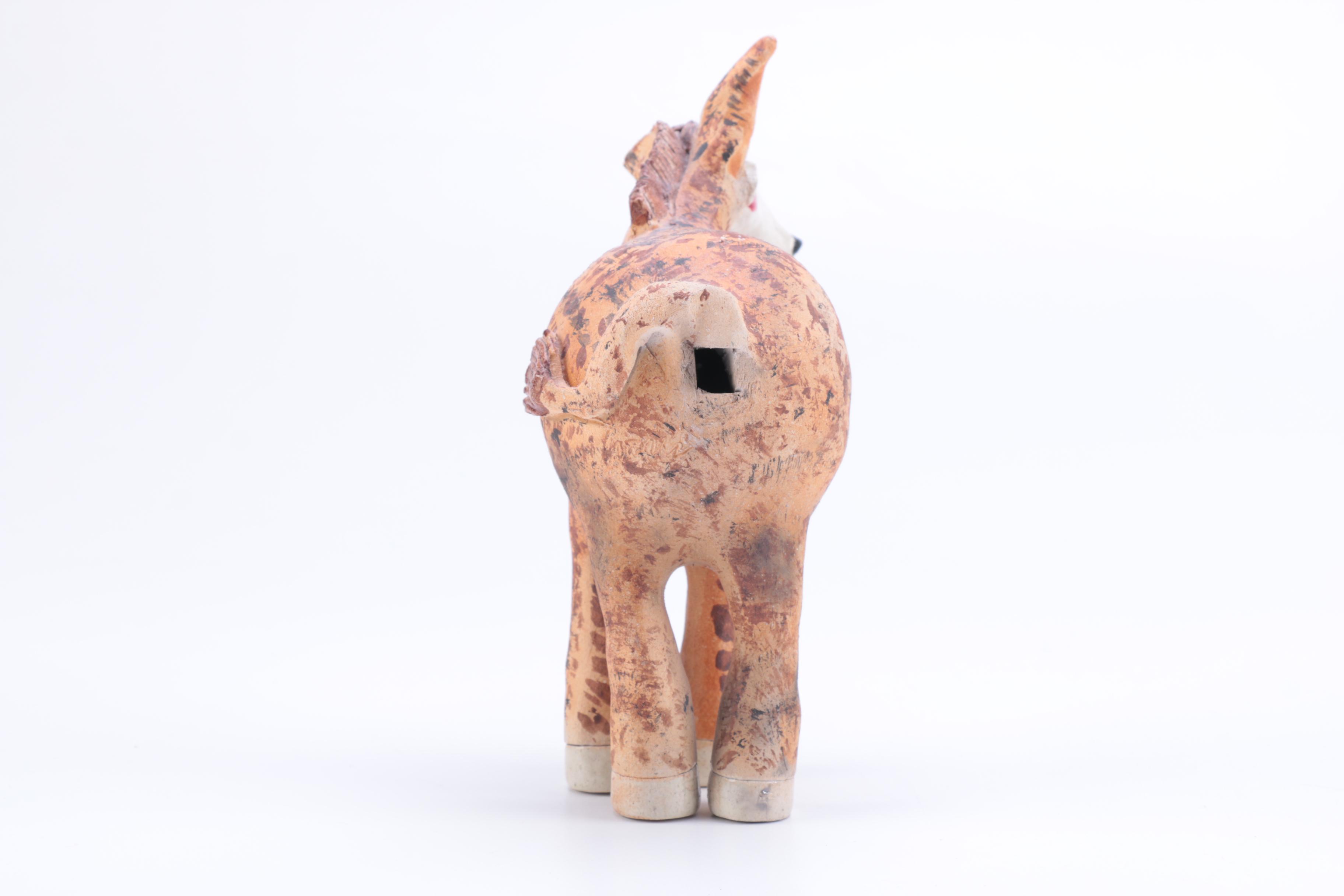 Chris Moses Art Pottery Animal Whistle Figurines