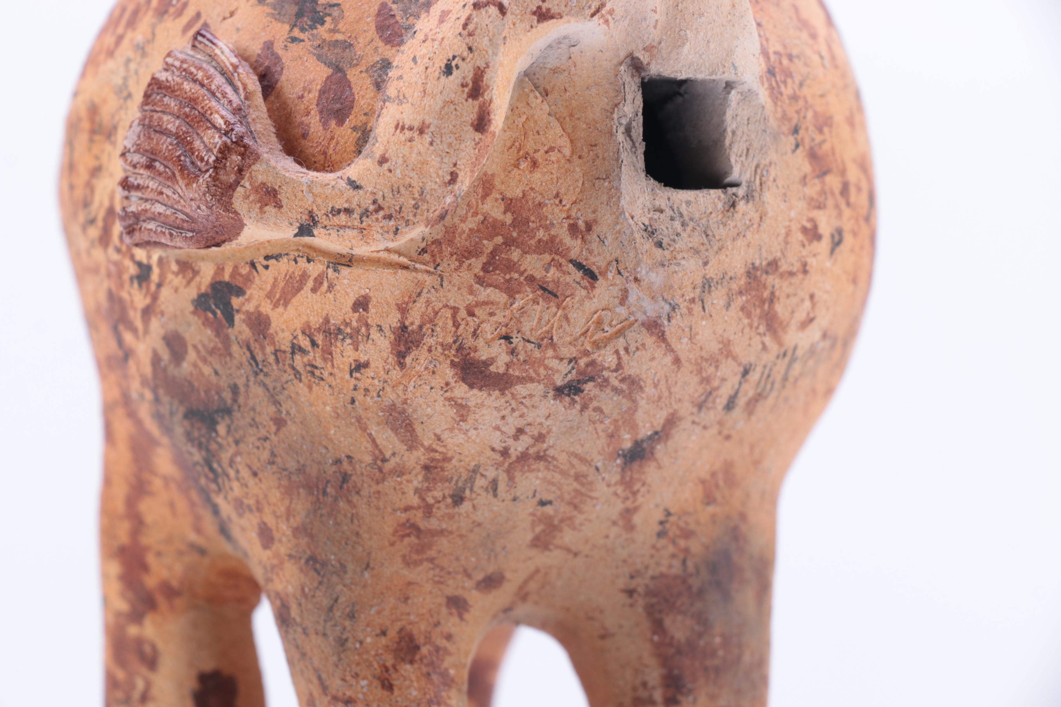 Chris Moses Art Pottery Animal Whistle Figurines