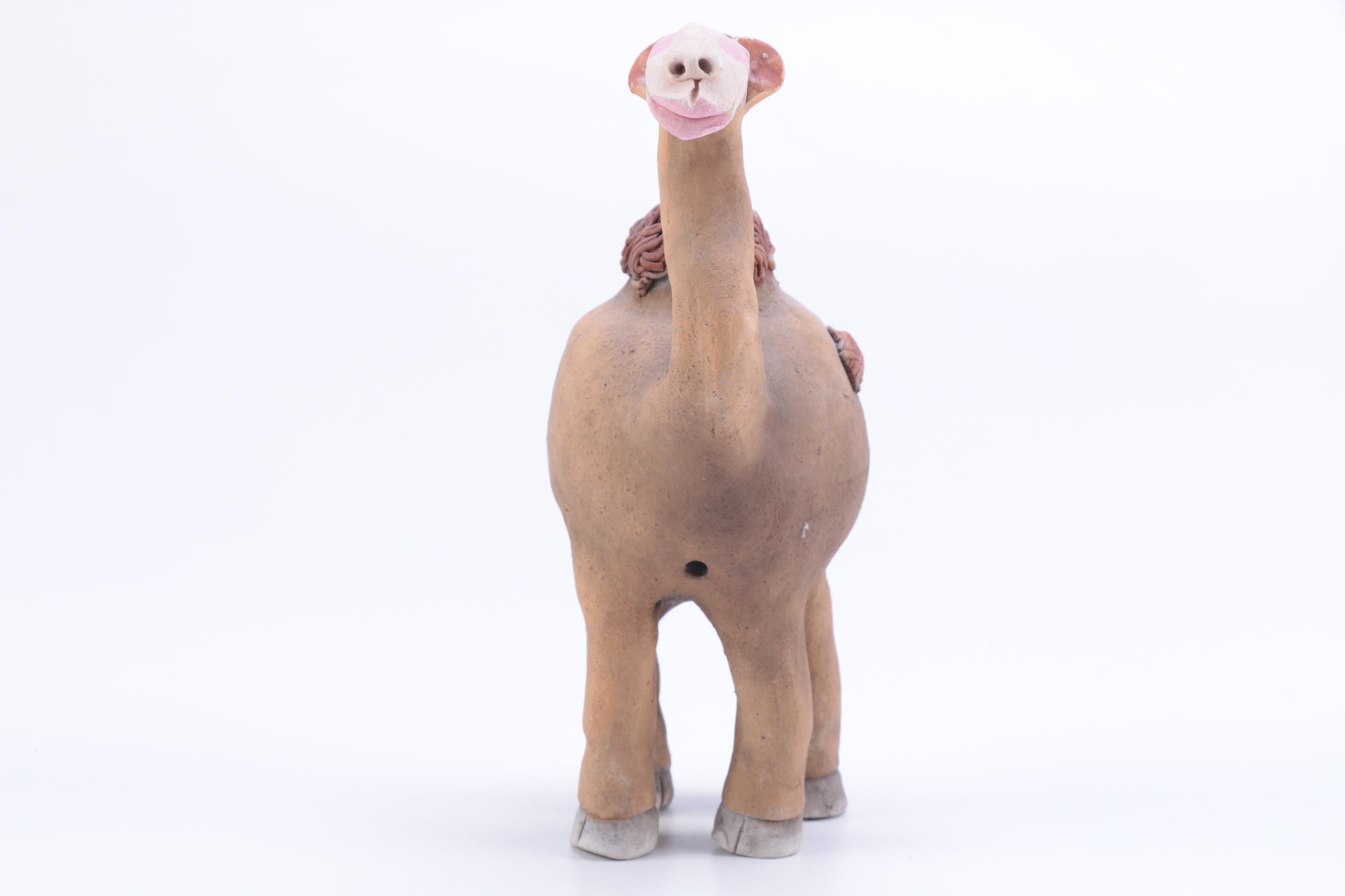 Chris Moses Art Pottery Animal Whistle Figurines