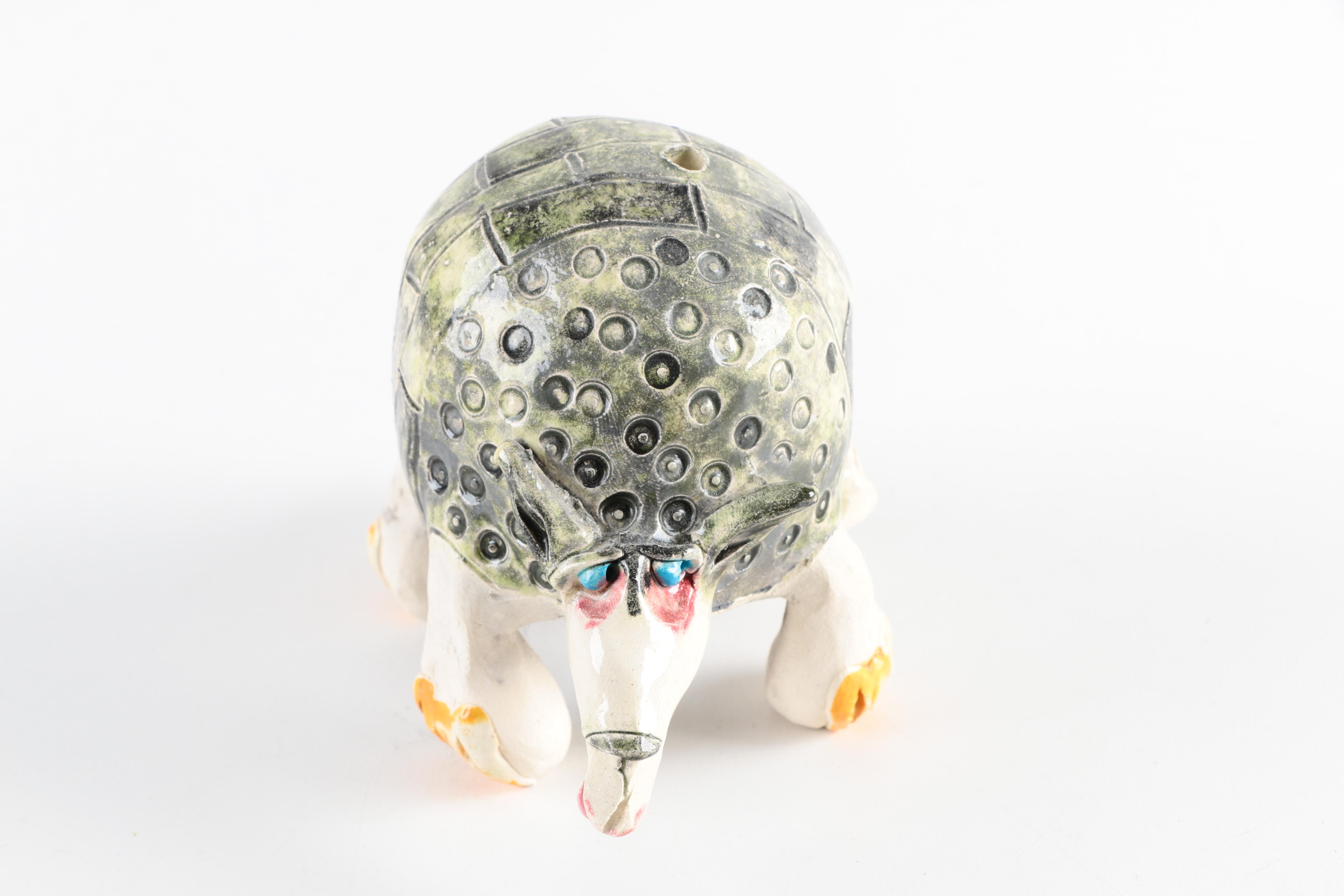 Chris Moses Art Pottery Animal Whistle Figurines