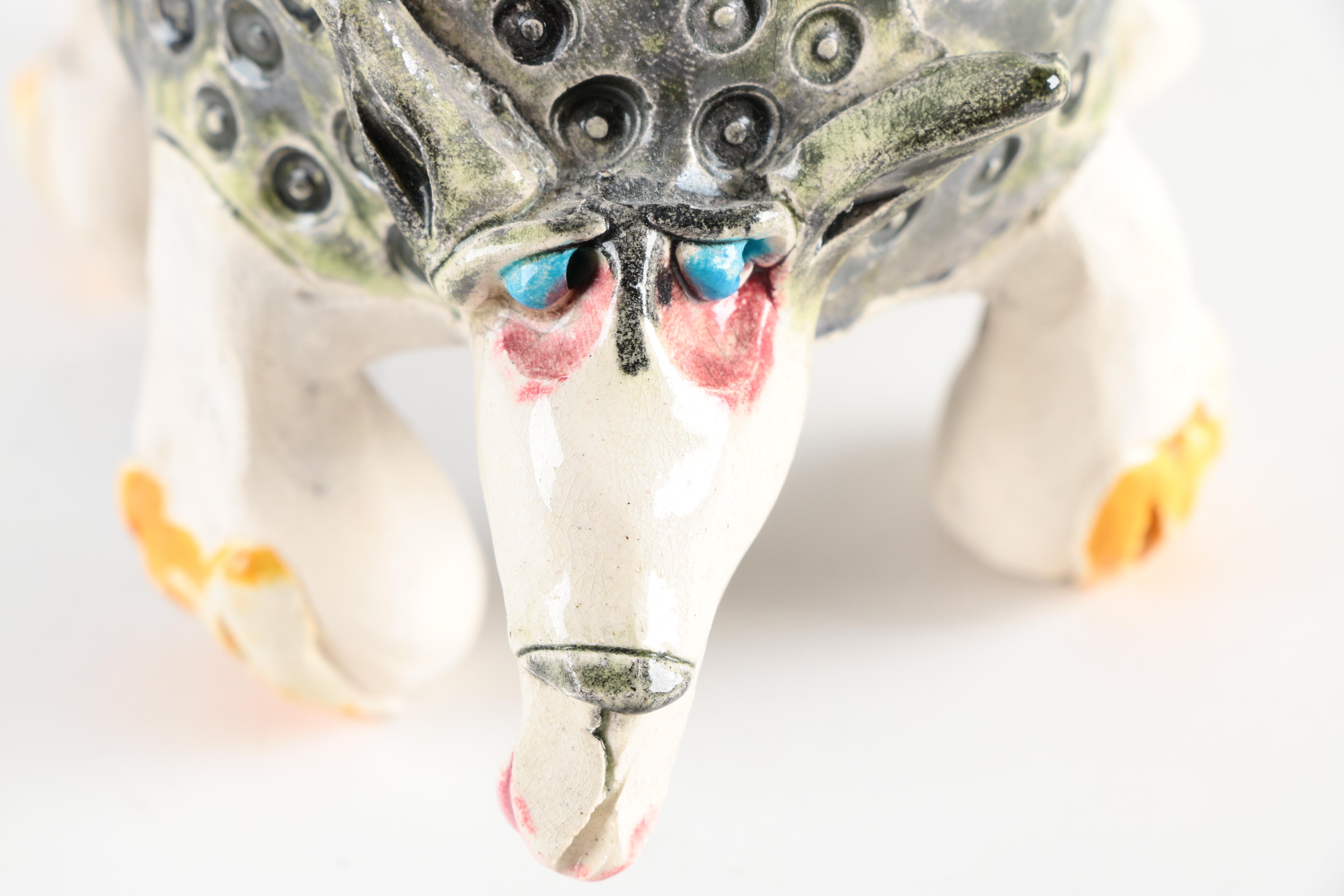 Chris Moses Art Pottery Animal Whistle Figurines