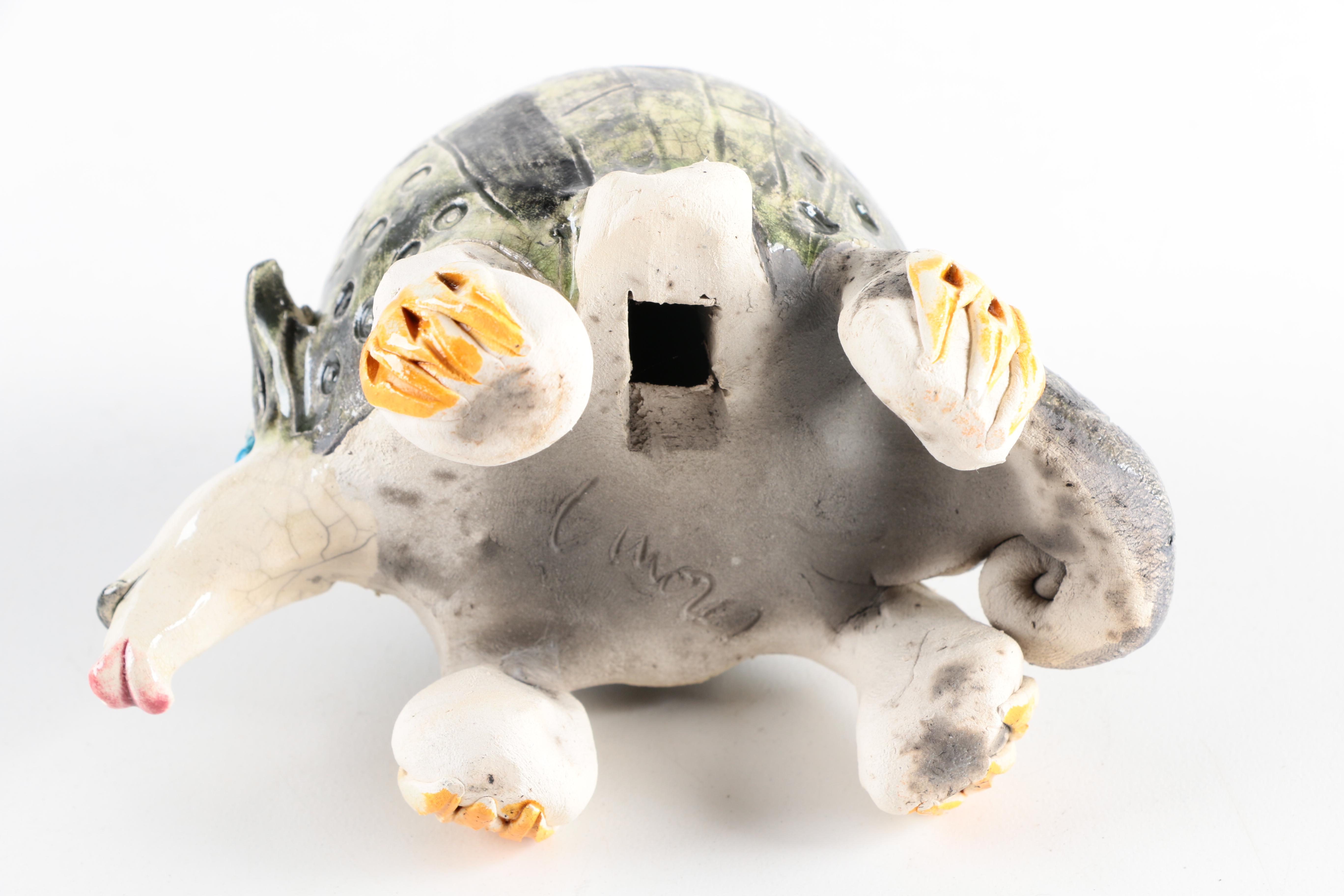 Chris Moses Art Pottery Animal Whistle Figurines