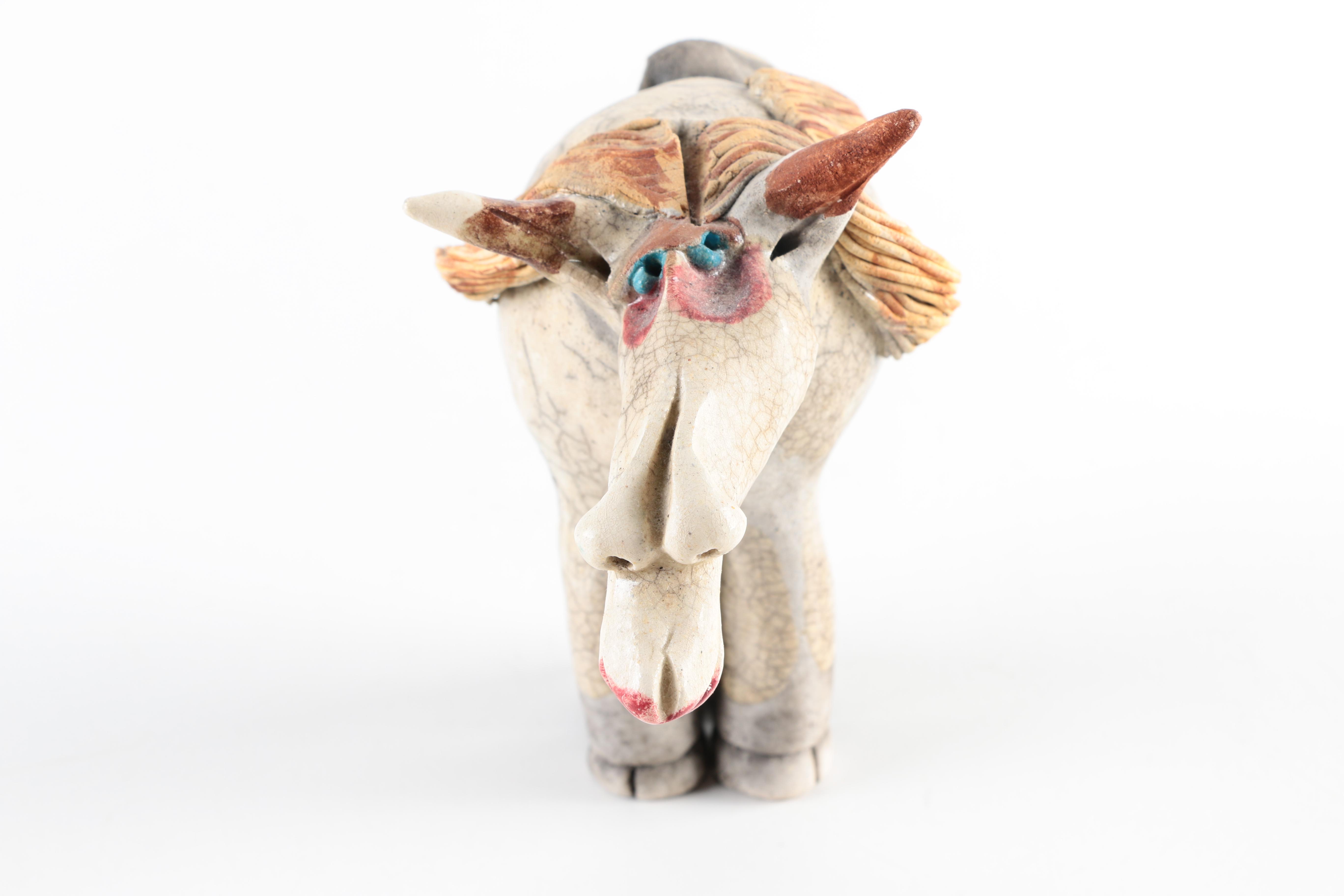 Chris Moses Art Pottery Animal Whistle Figurines