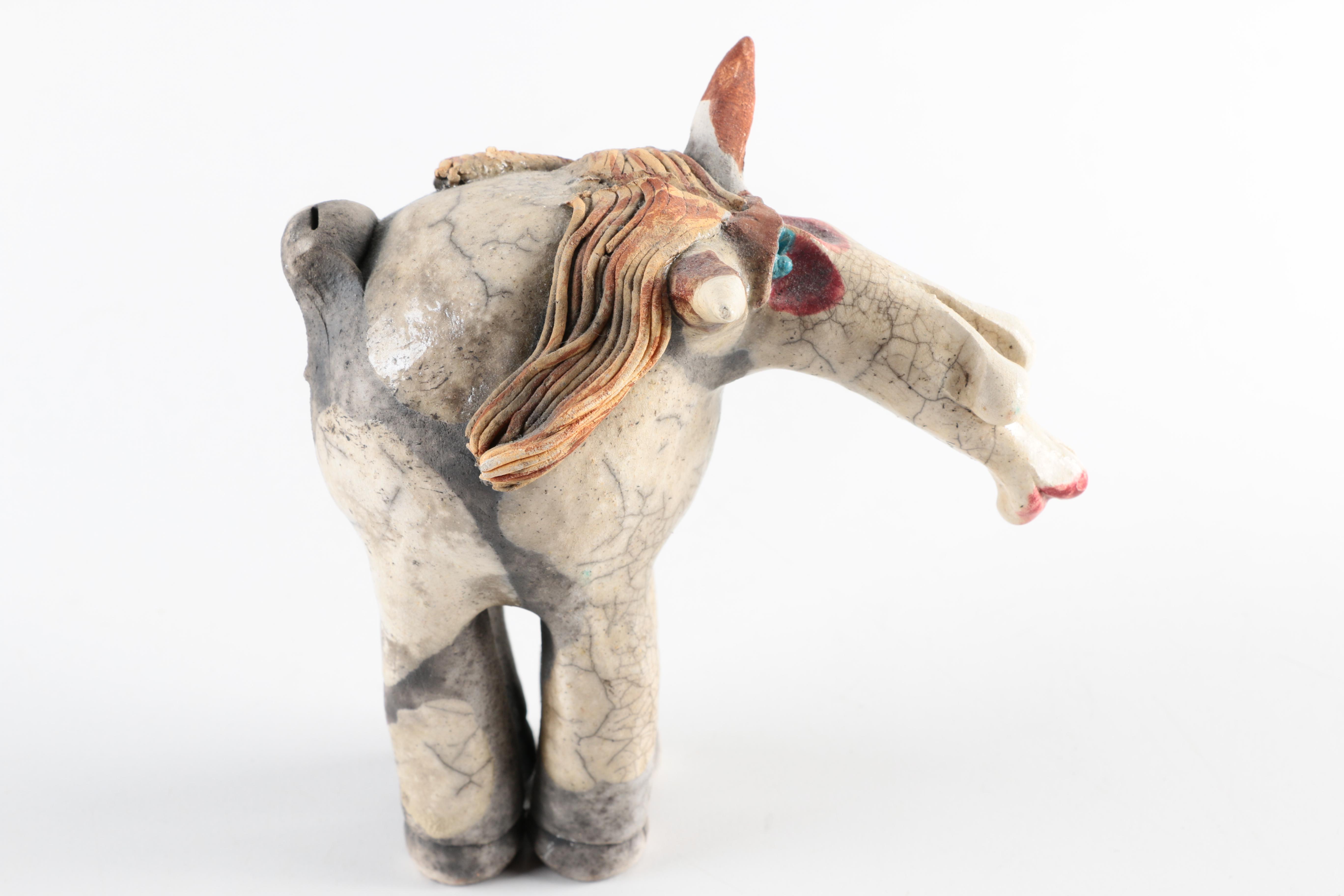 Chris Moses Art Pottery Animal Whistle Figurines