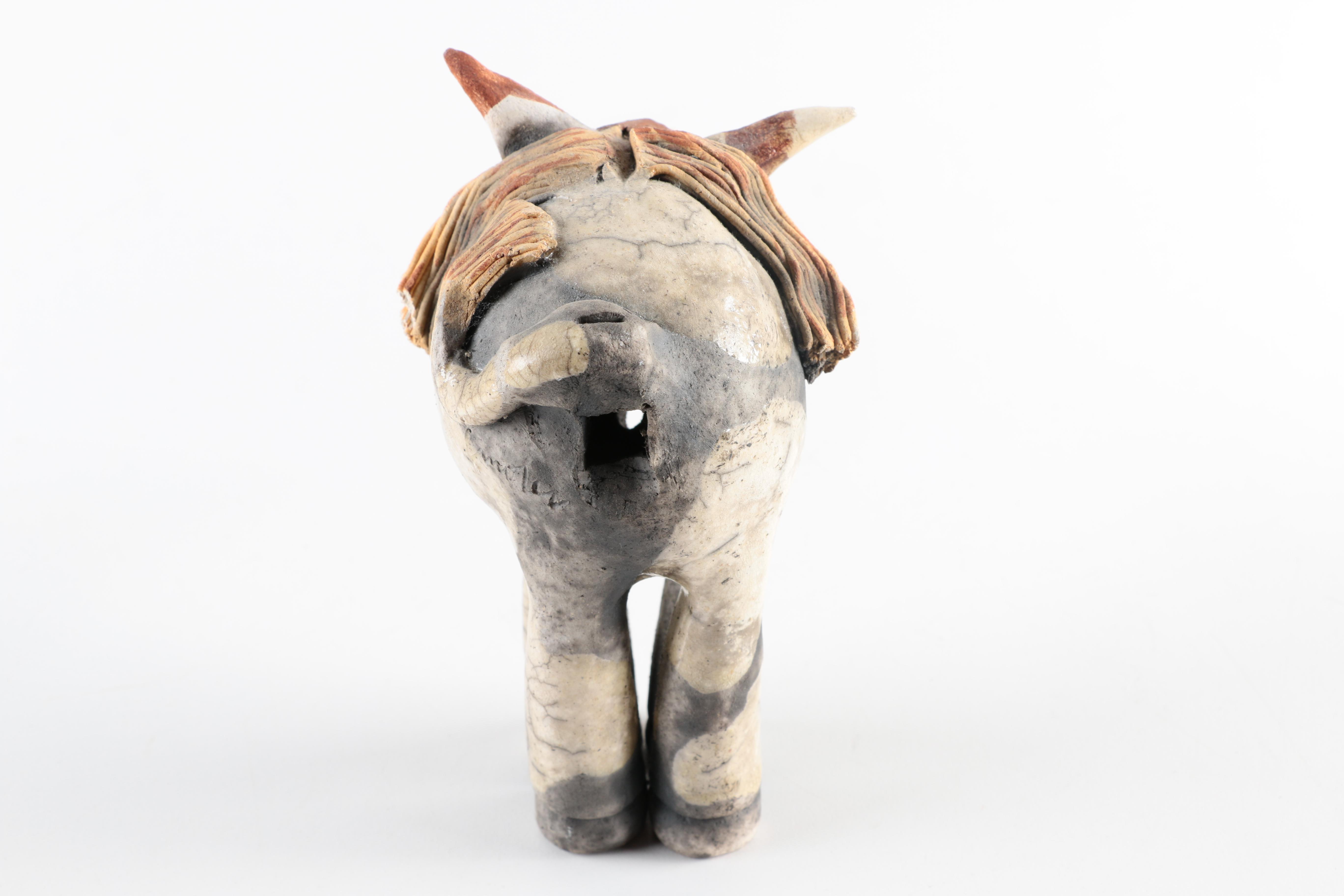 Chris Moses Art Pottery Animal Whistle Figurines