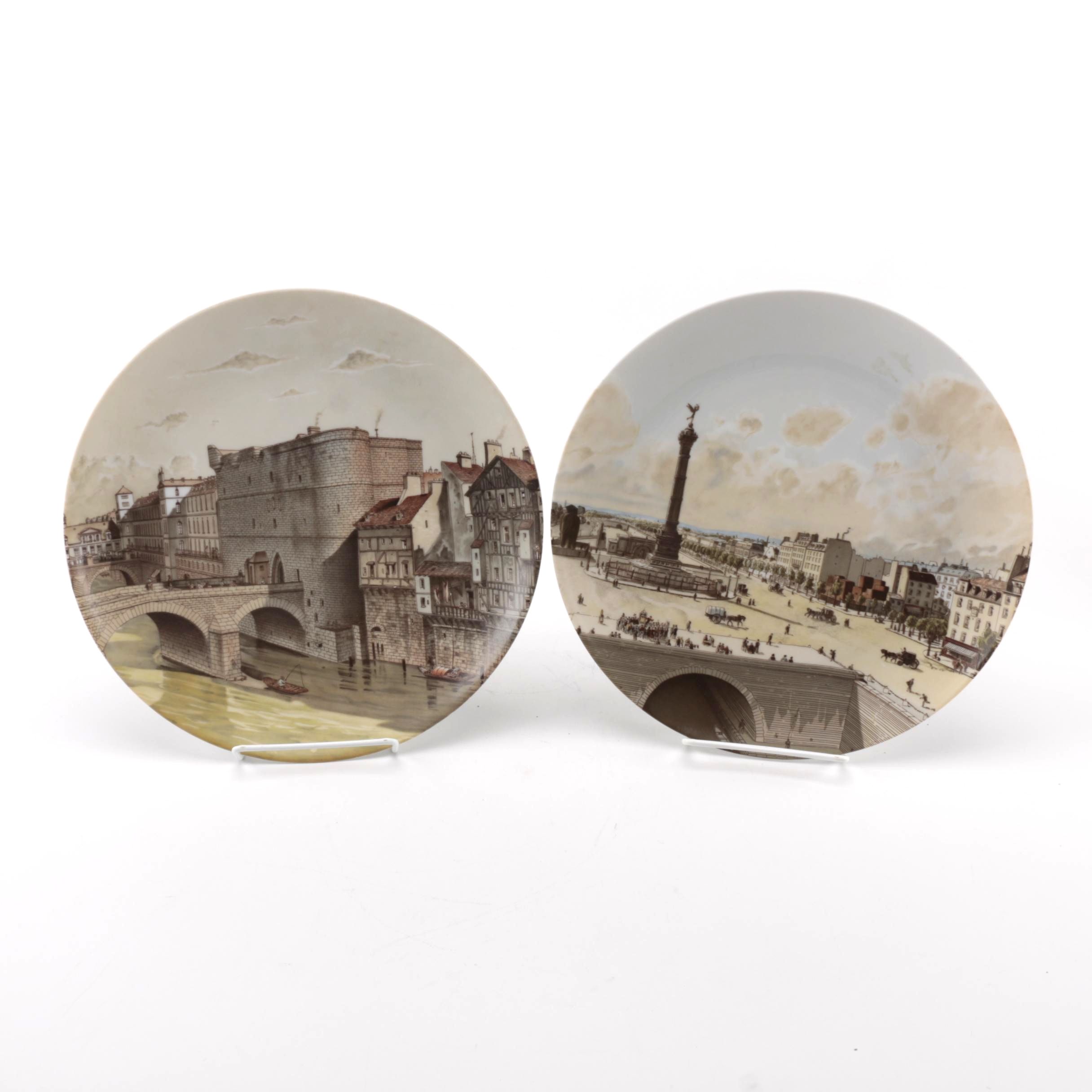 "The Bridges of Paris" Limited Edition Porcelaine De Paris Plates
