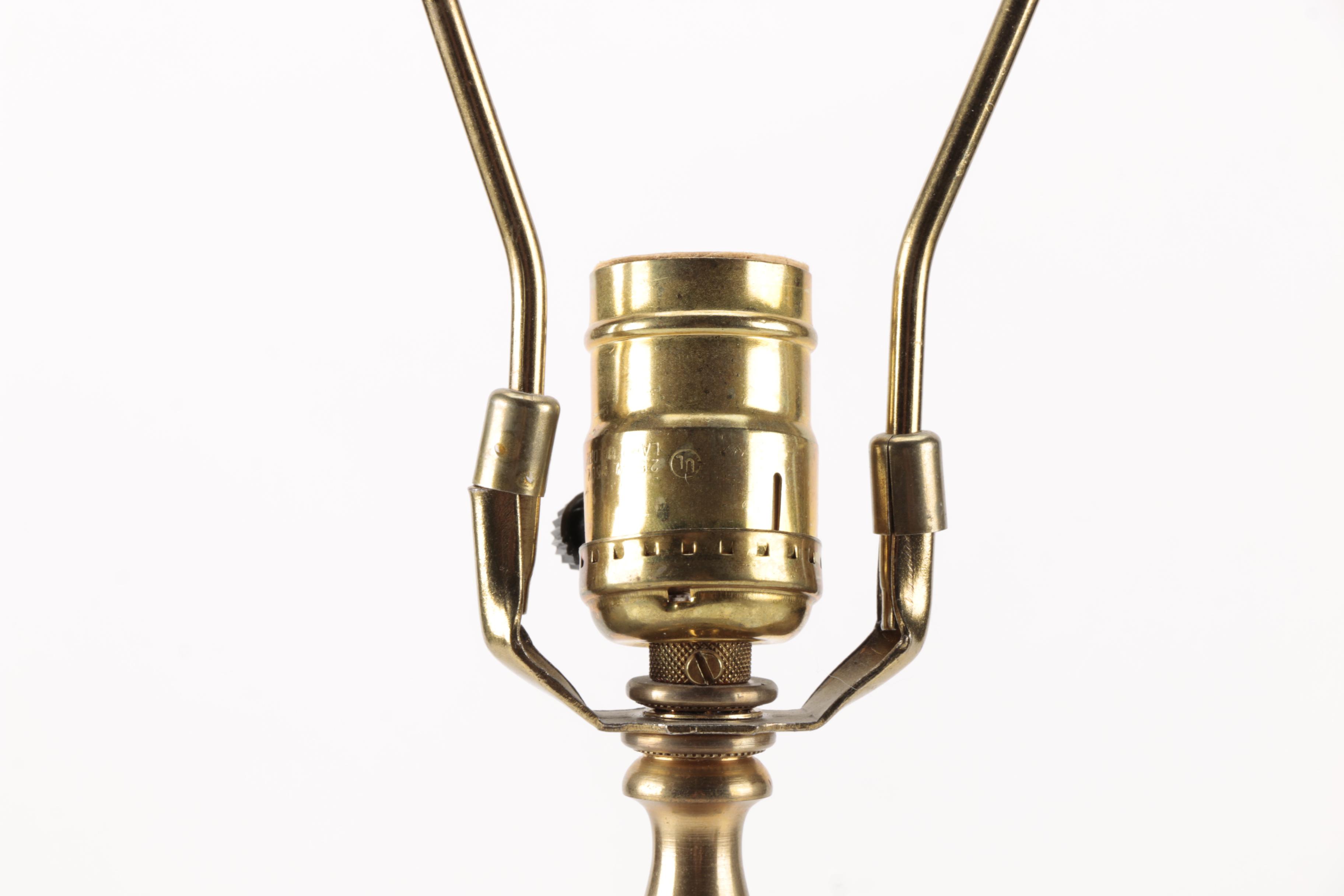 Blue Floral and Candle Style Ceramic Lamp