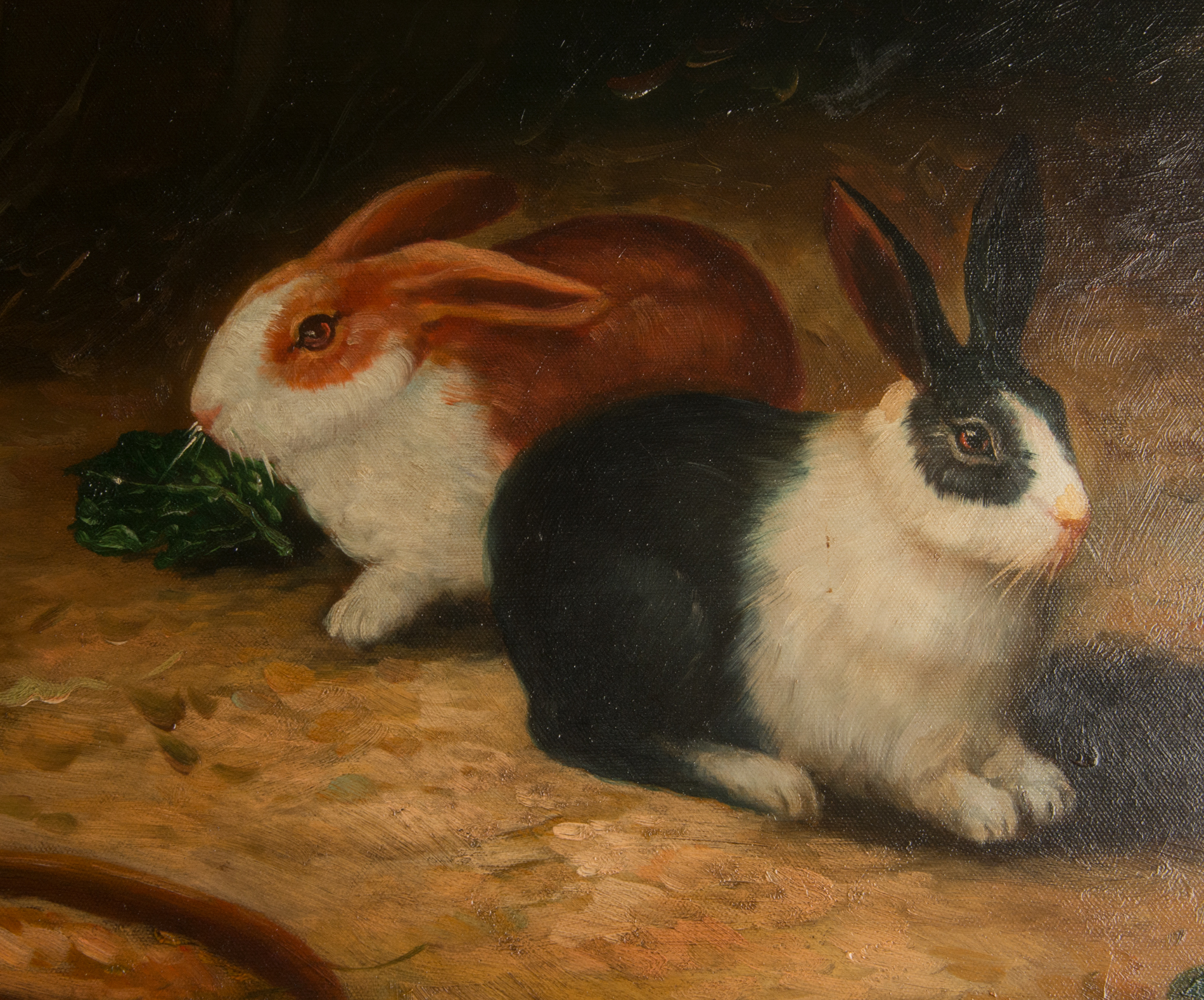 Oil Painting on Canvas of Rabbits