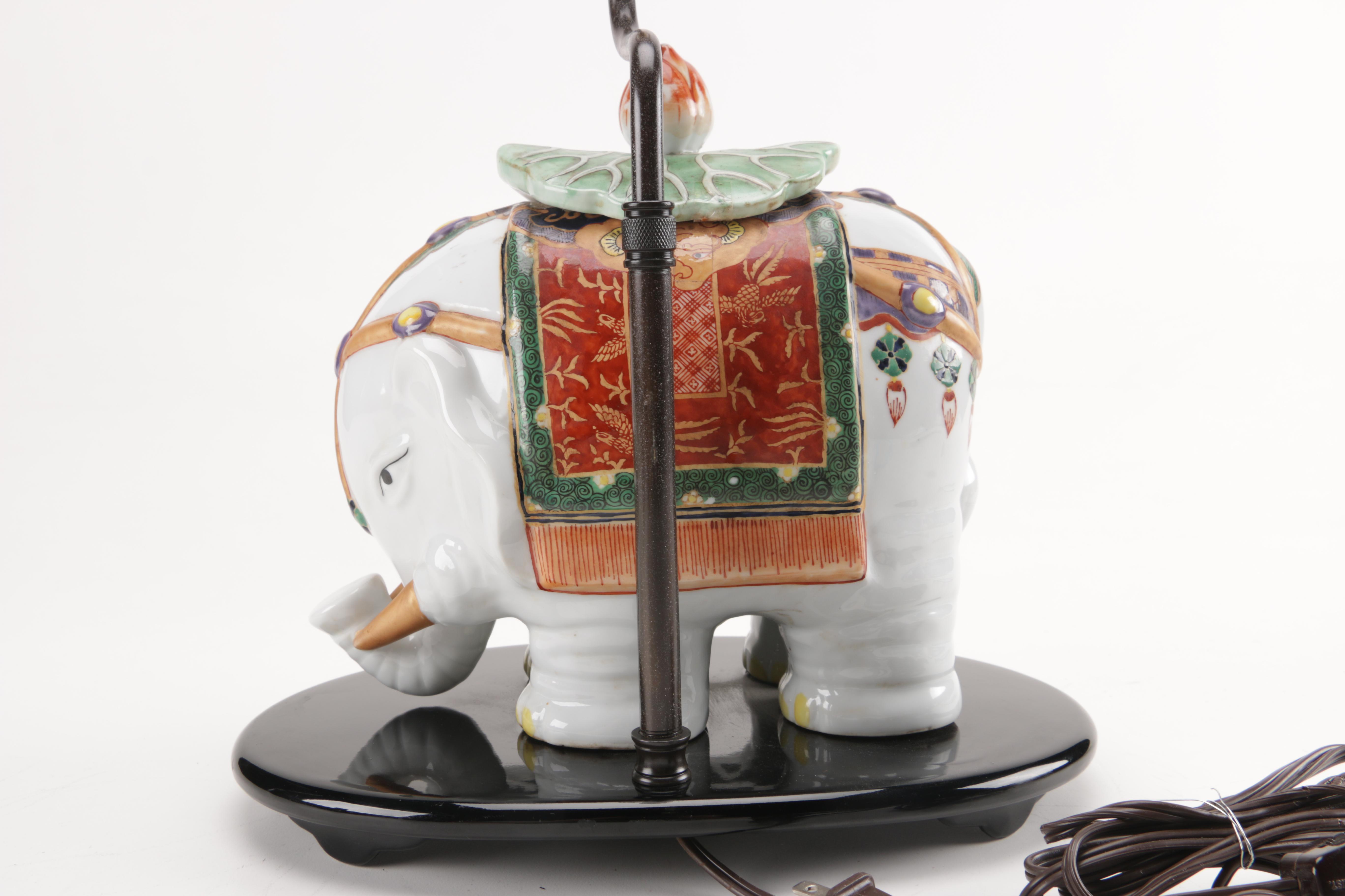 Ceramic Elephant Lamp