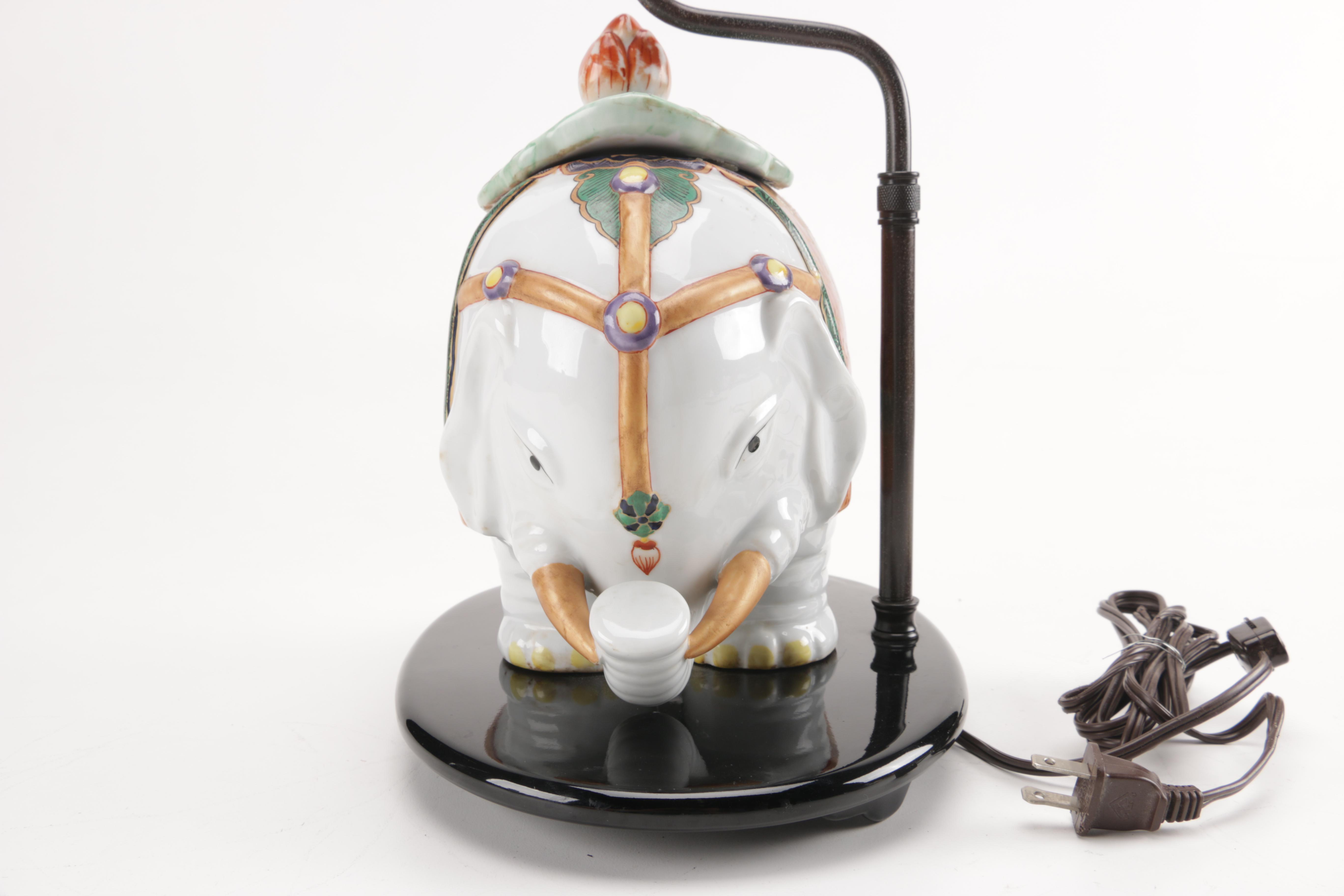 Ceramic Elephant Lamp