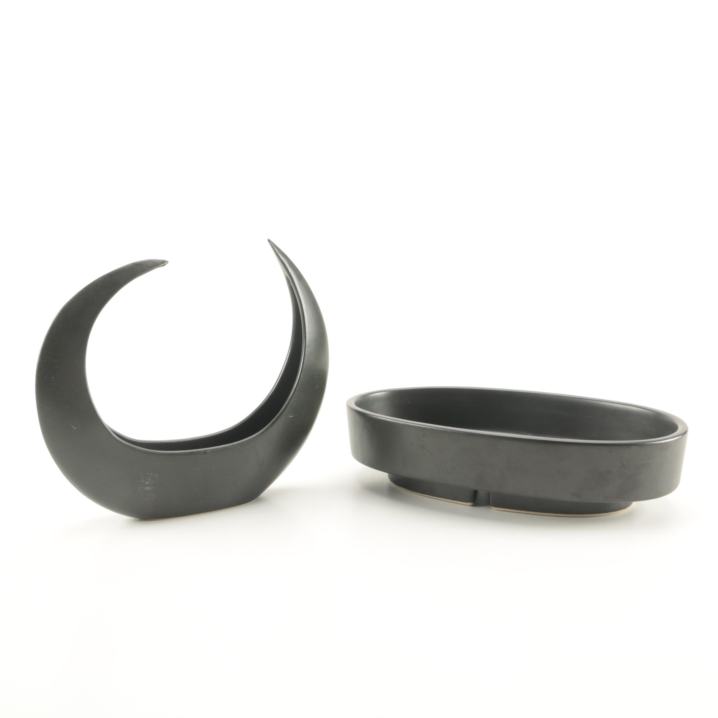 Dark Grey Decorative Bowls by MCI Japan
