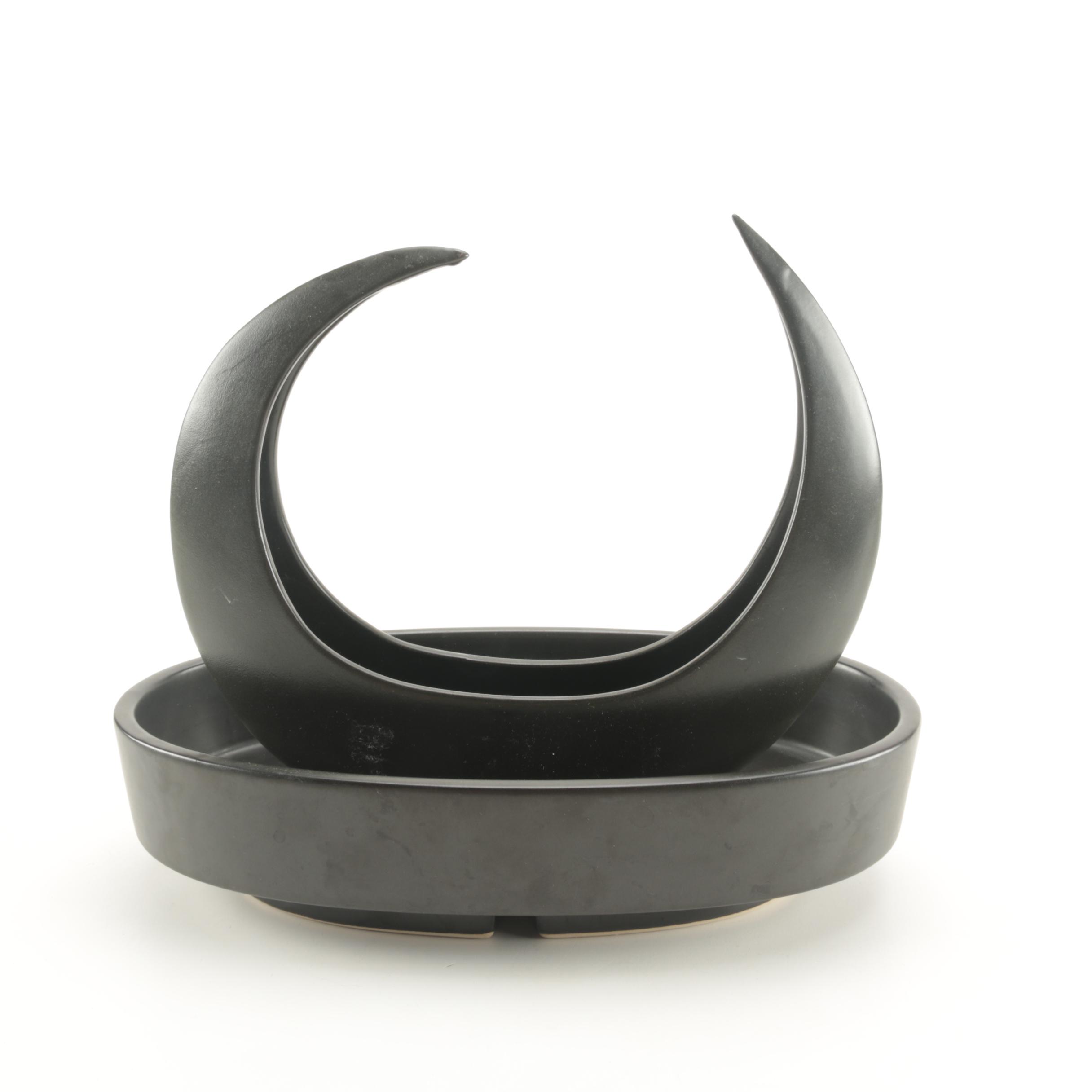 Dark Grey Decorative Bowls by MCI Japan