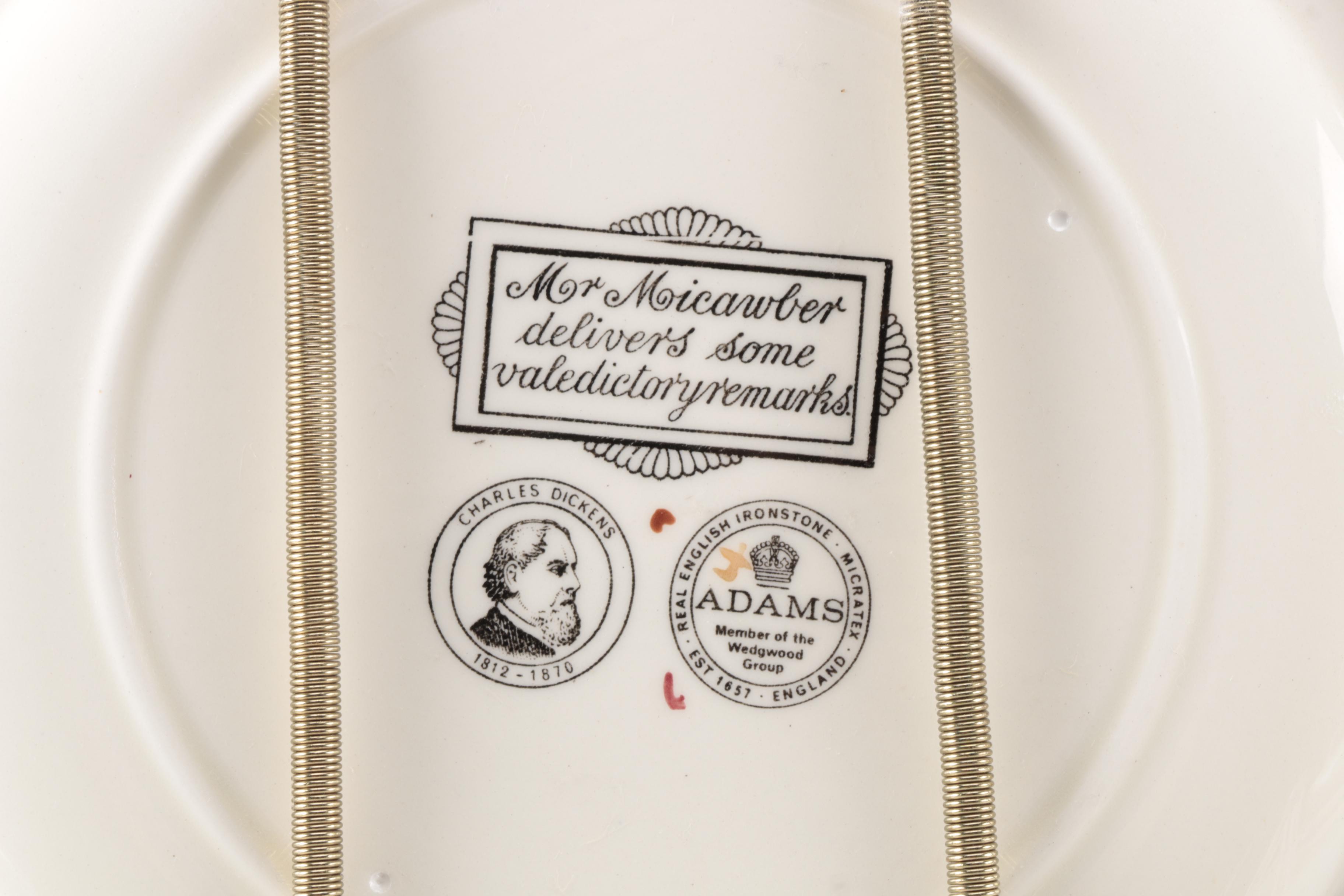 Charles Dickens Ironstone Plates