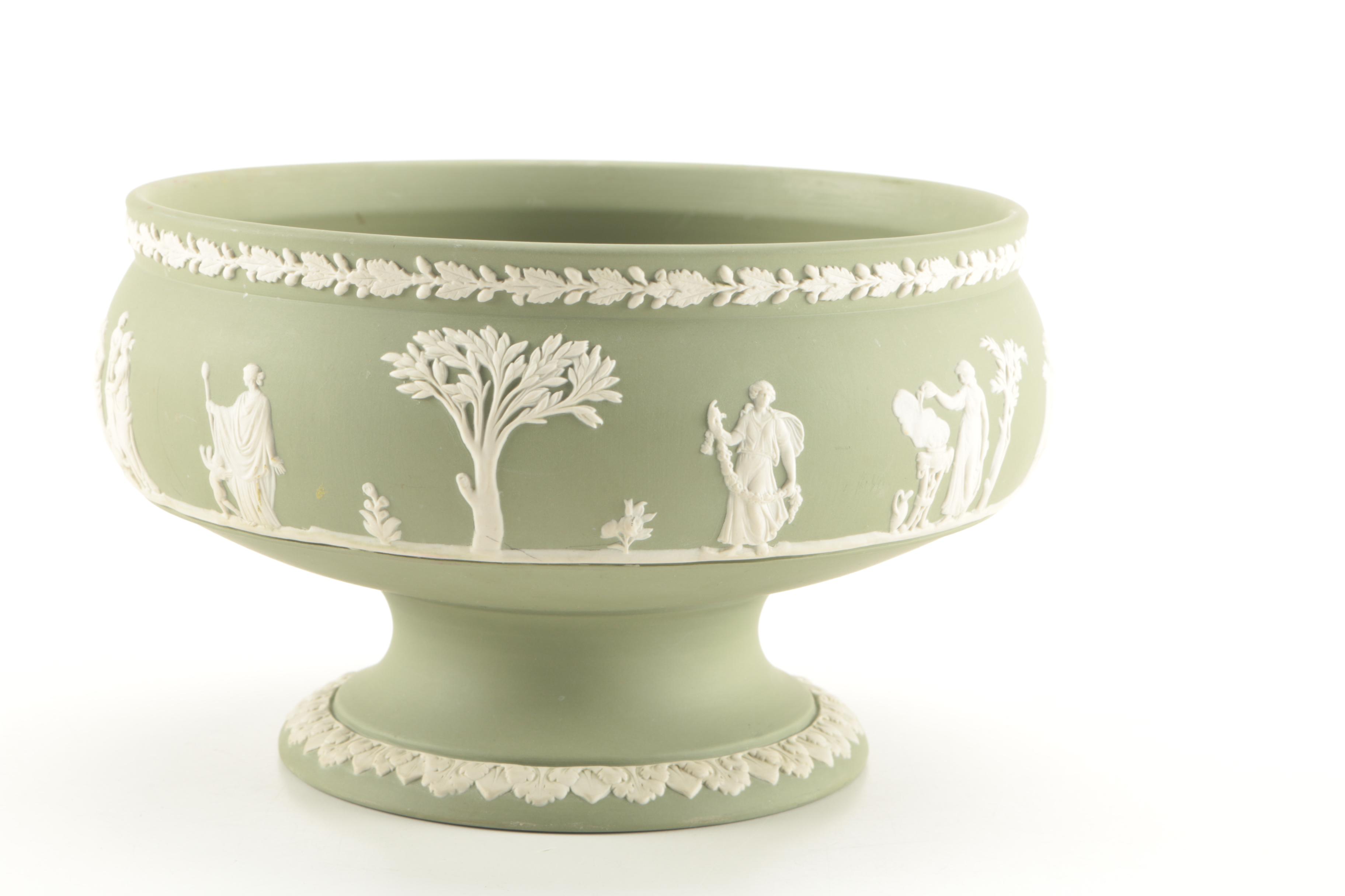Vintage Green Wedgwood Jasper Tableware