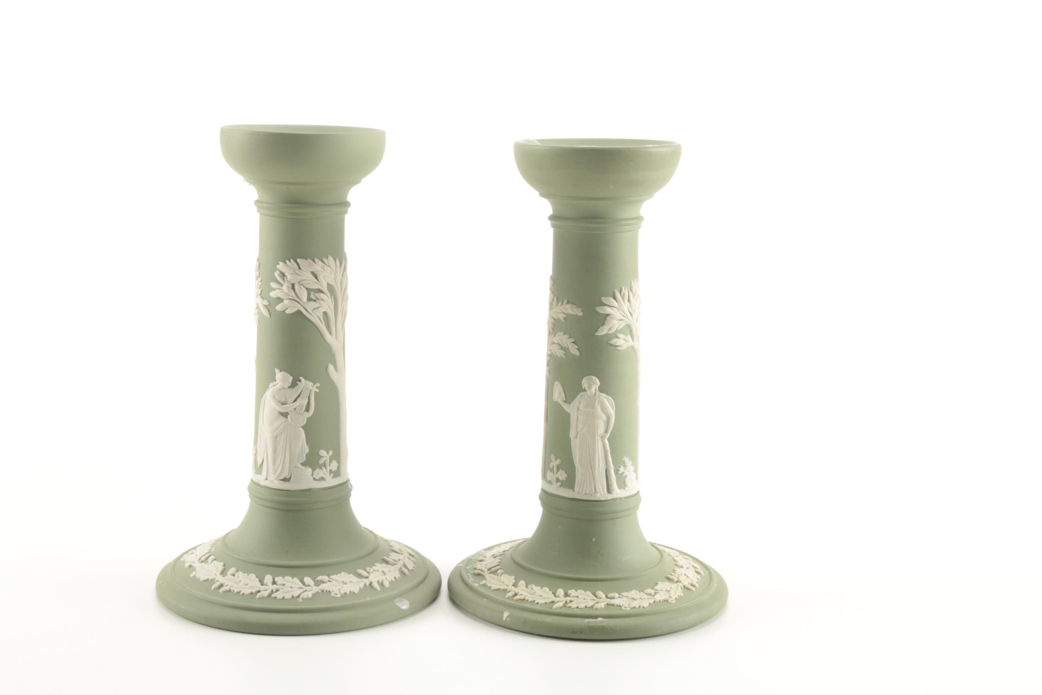 Vintage Green Wedgwood Jasper Tableware