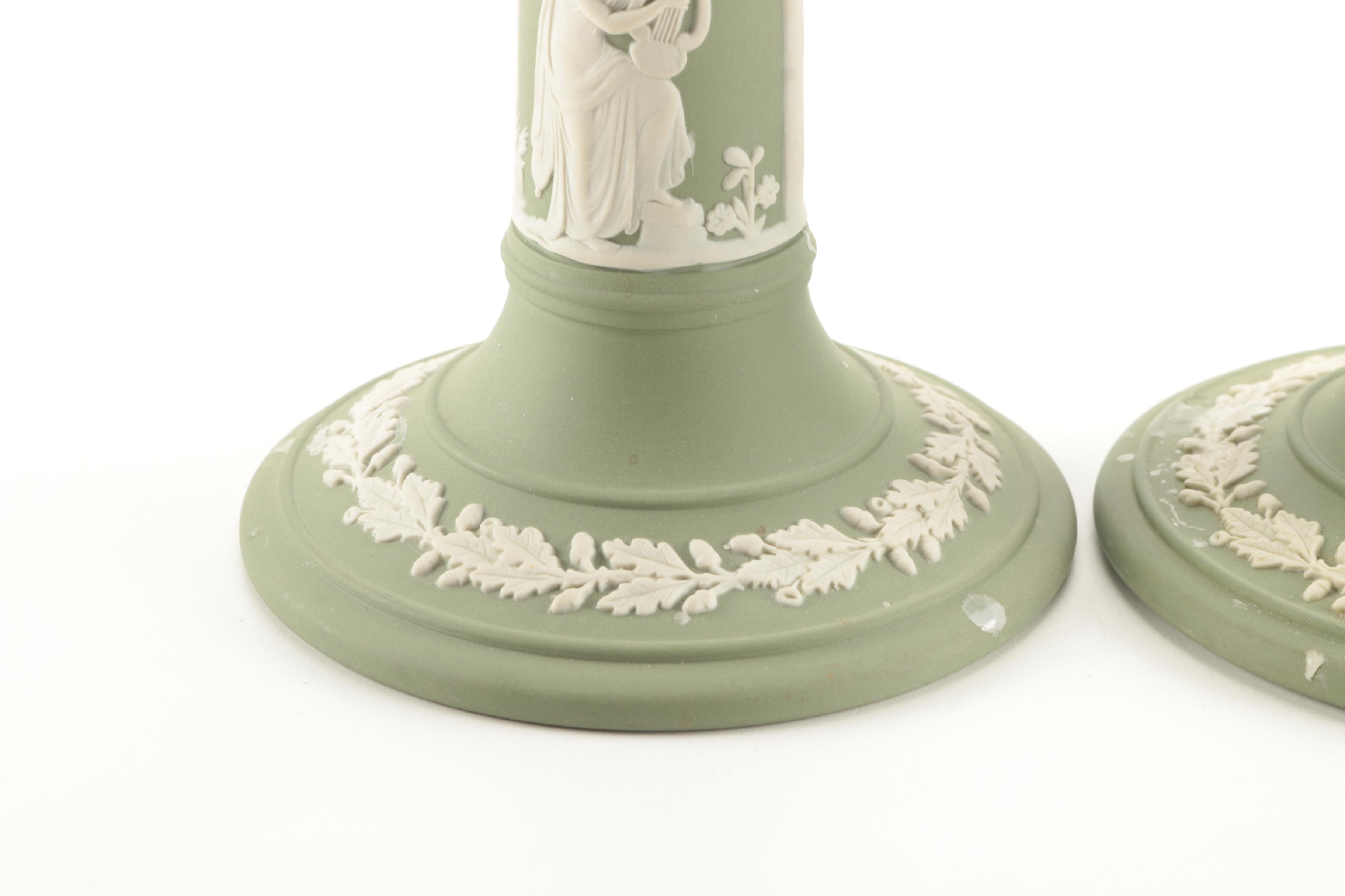 Vintage Green Wedgwood Jasper Tableware