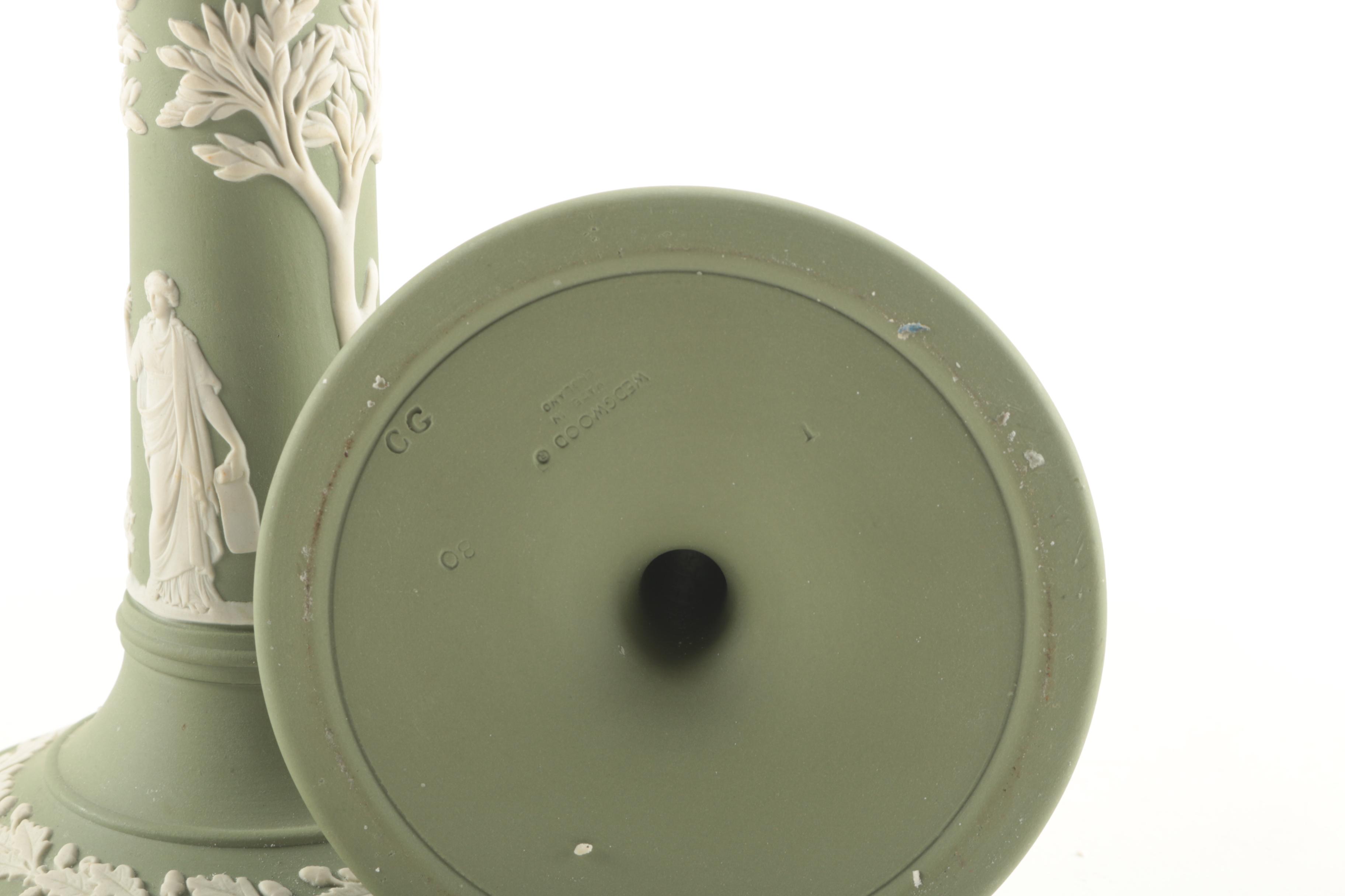 Vintage Green Wedgwood Jasper Tableware