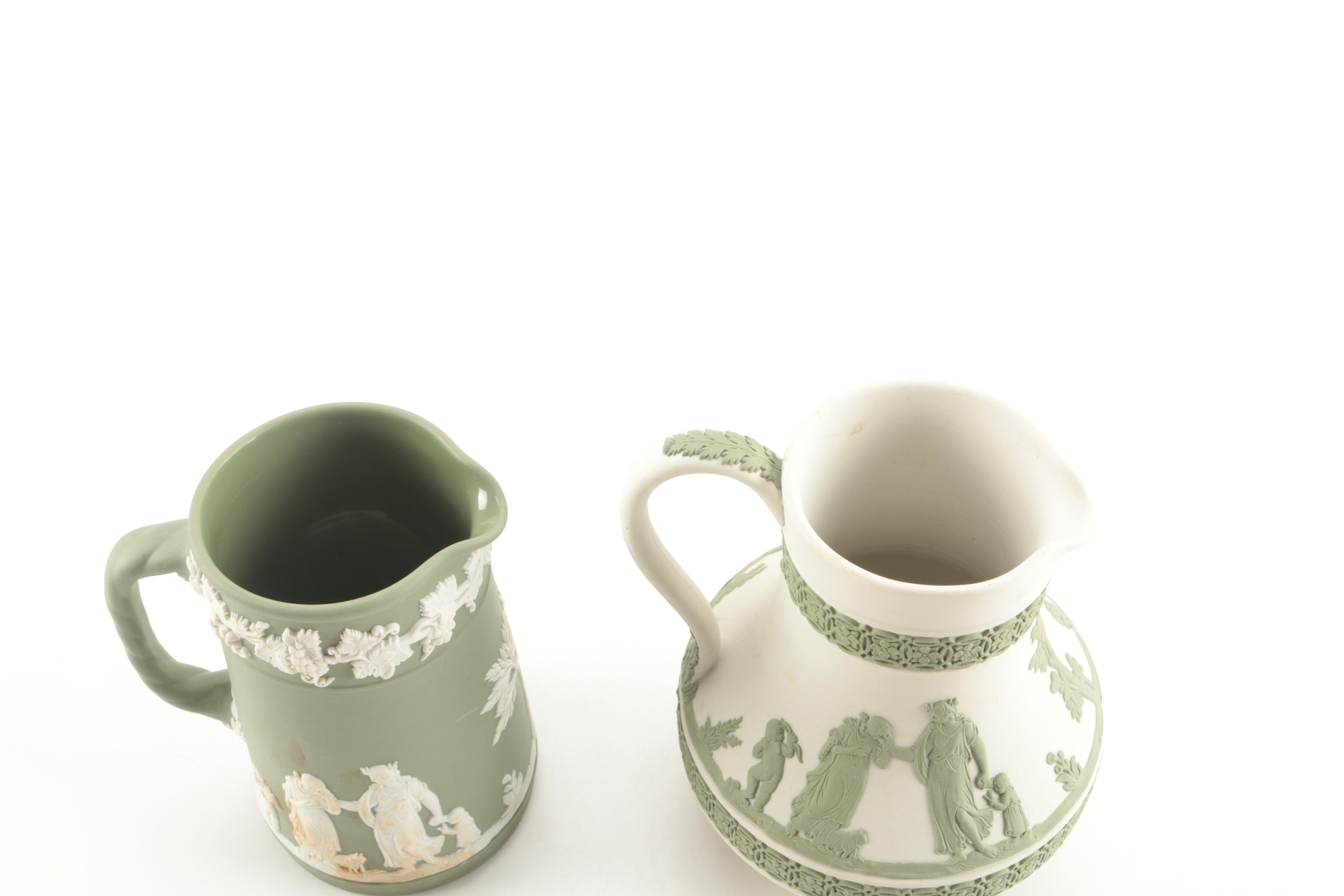 Vintage Green Wedgwood Jasper Tableware