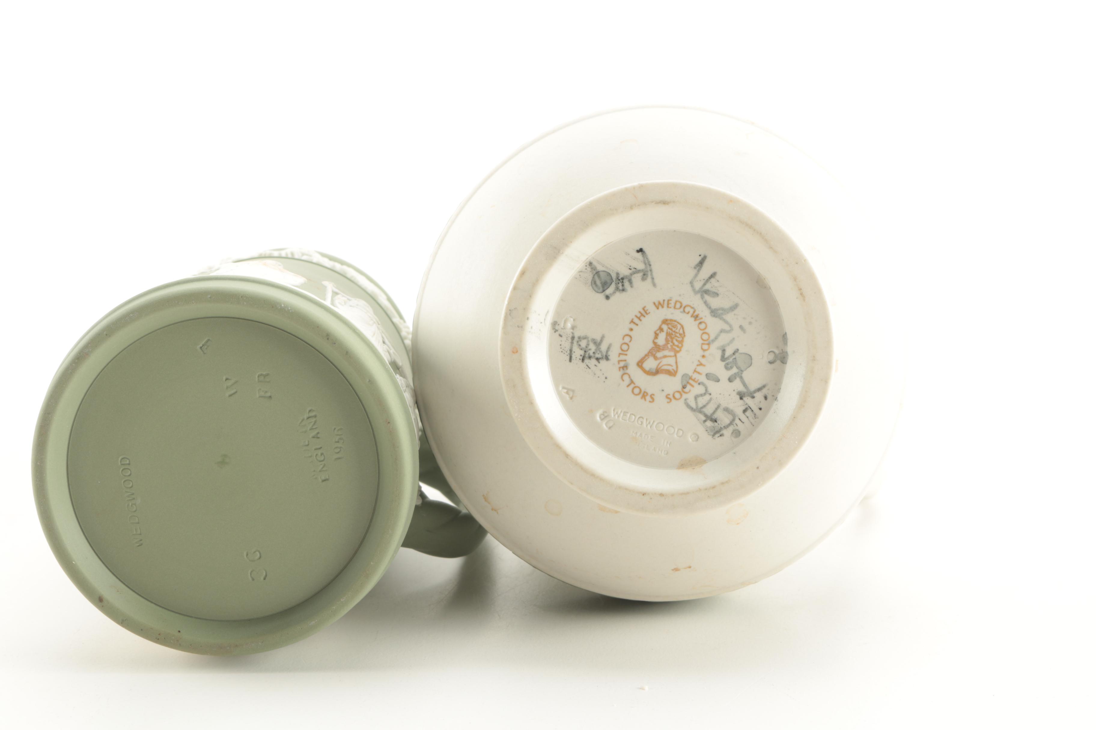 Vintage Green Wedgwood Jasper Tableware