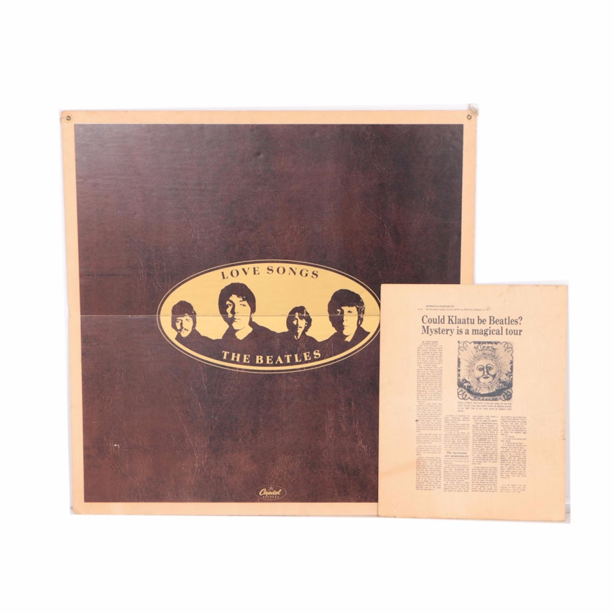 Record Store Promotional The Beatles "Love Songs" Album Cover