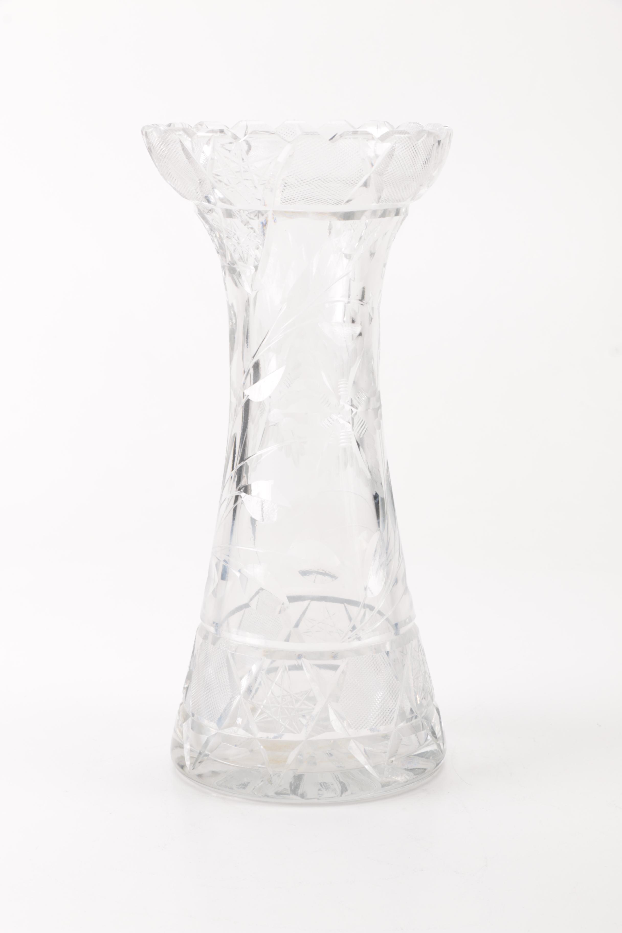 Crystal Pitcher and Vase