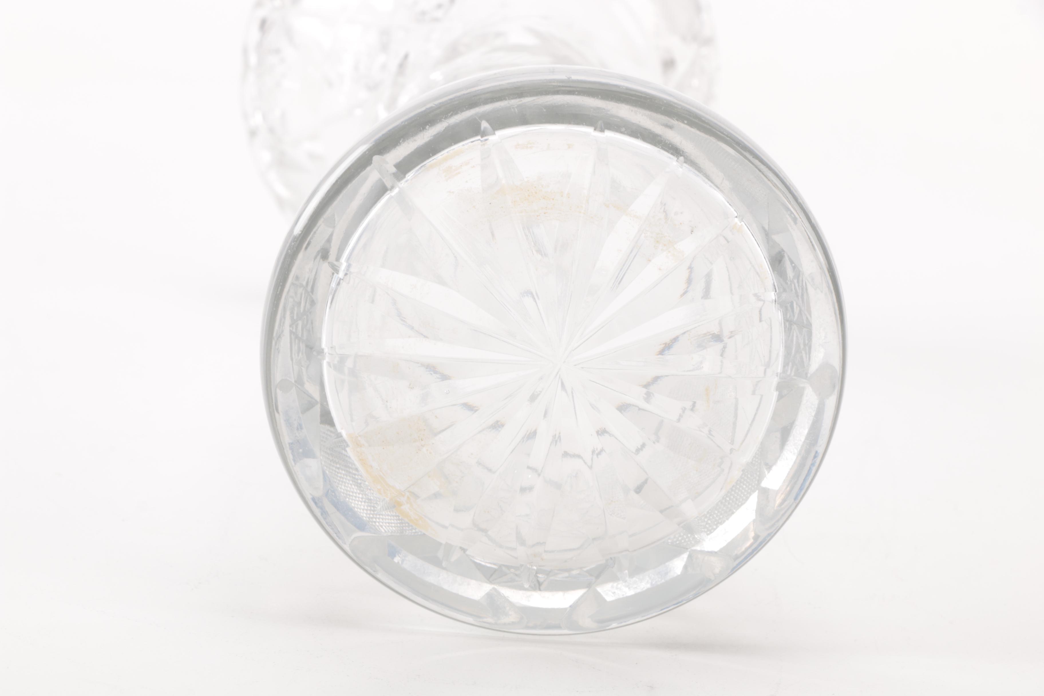 Crystal Pitcher and Vase