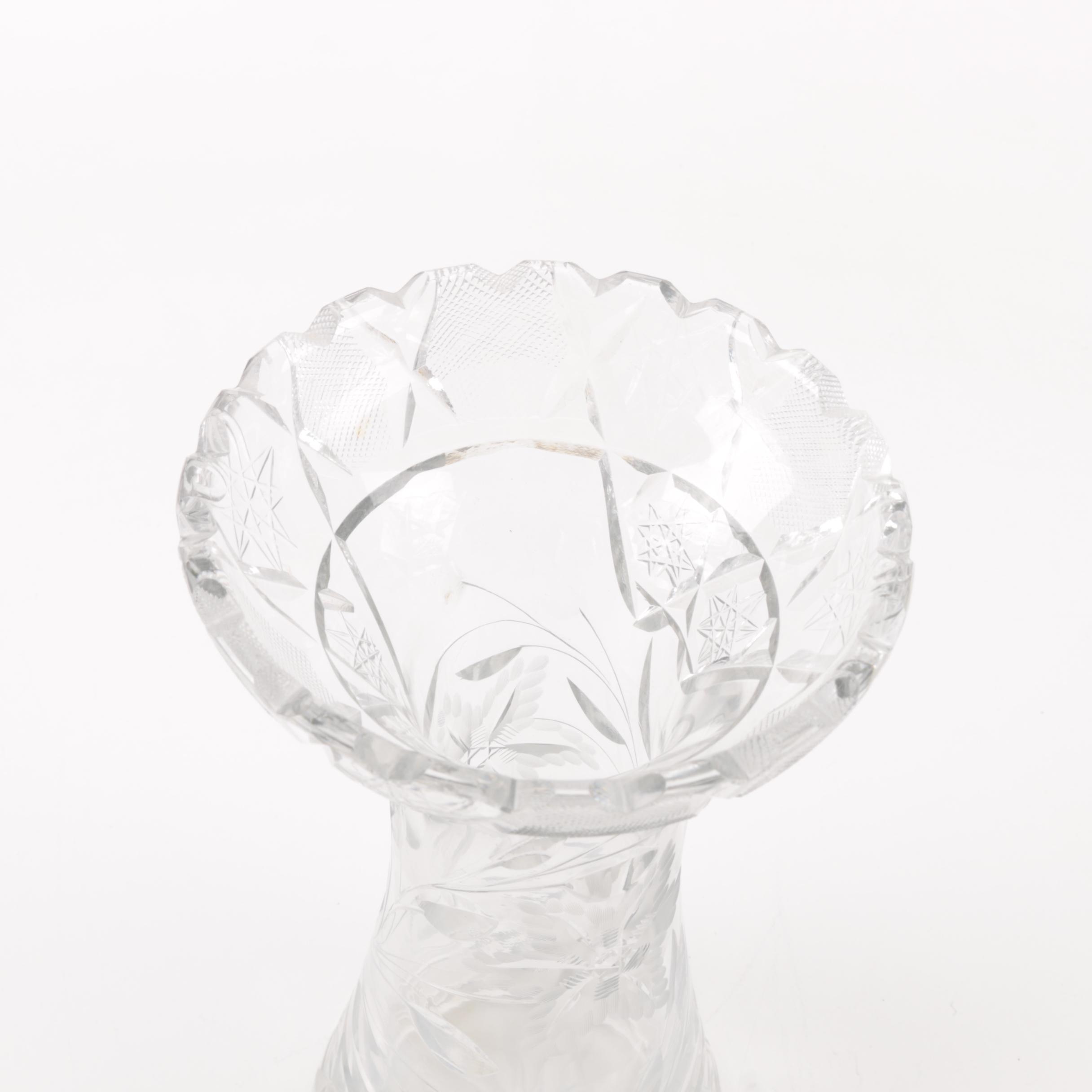 Crystal Pitcher and Vase
