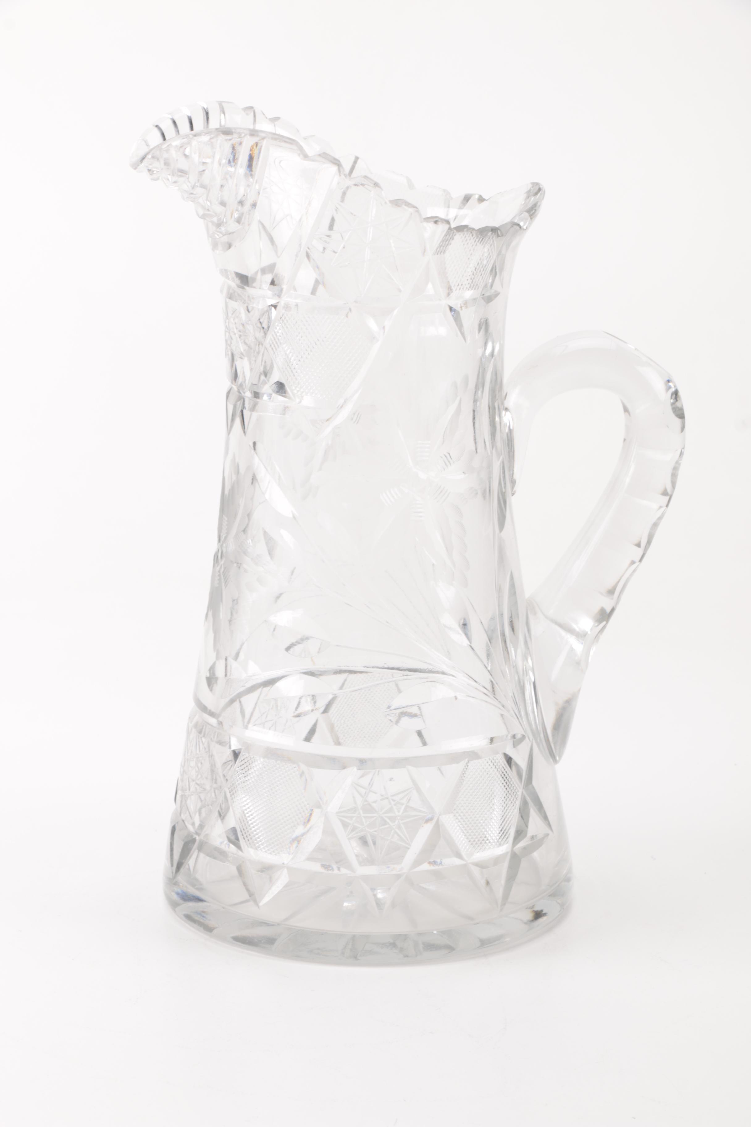 Crystal Pitcher and Vase