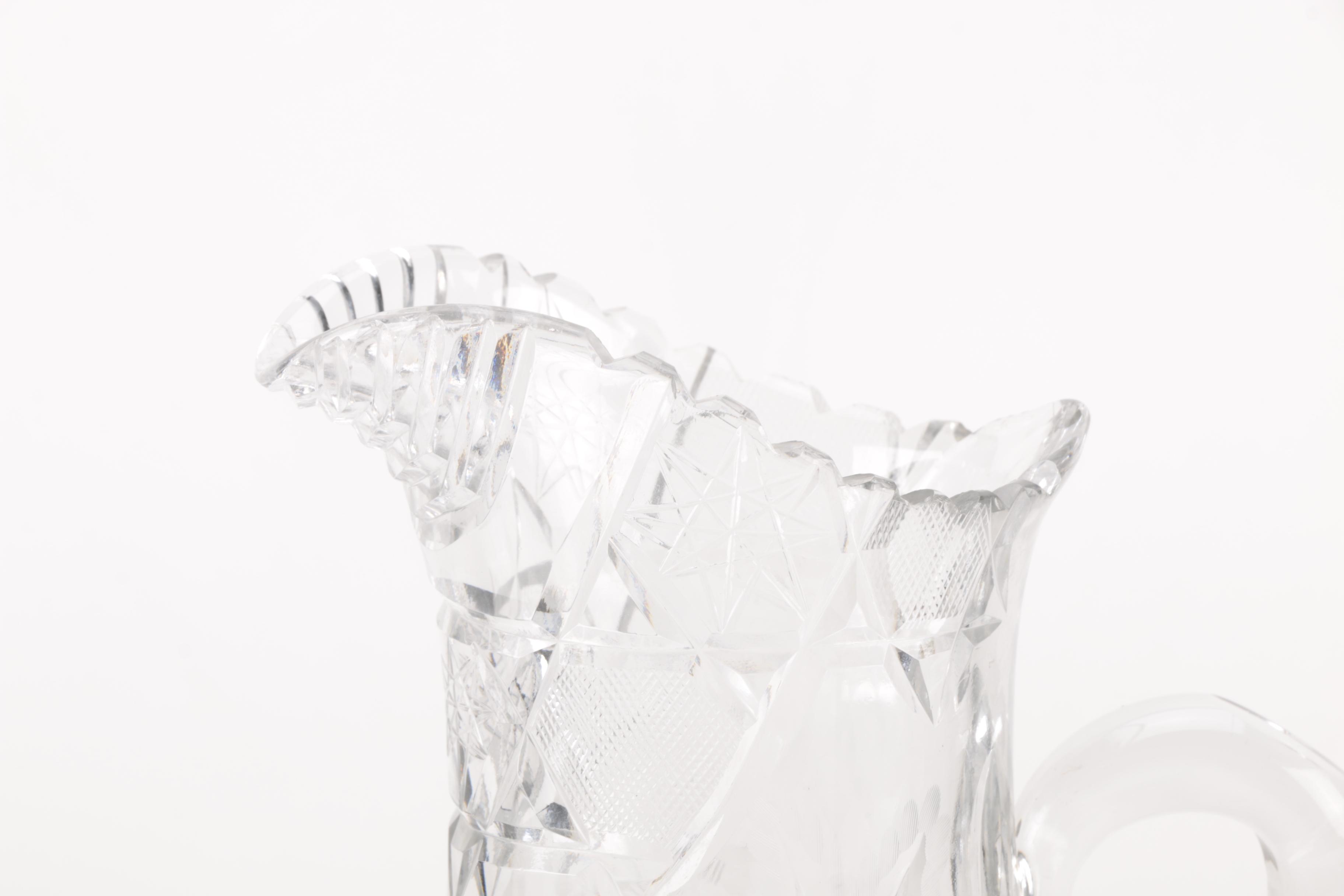 Crystal Pitcher and Vase