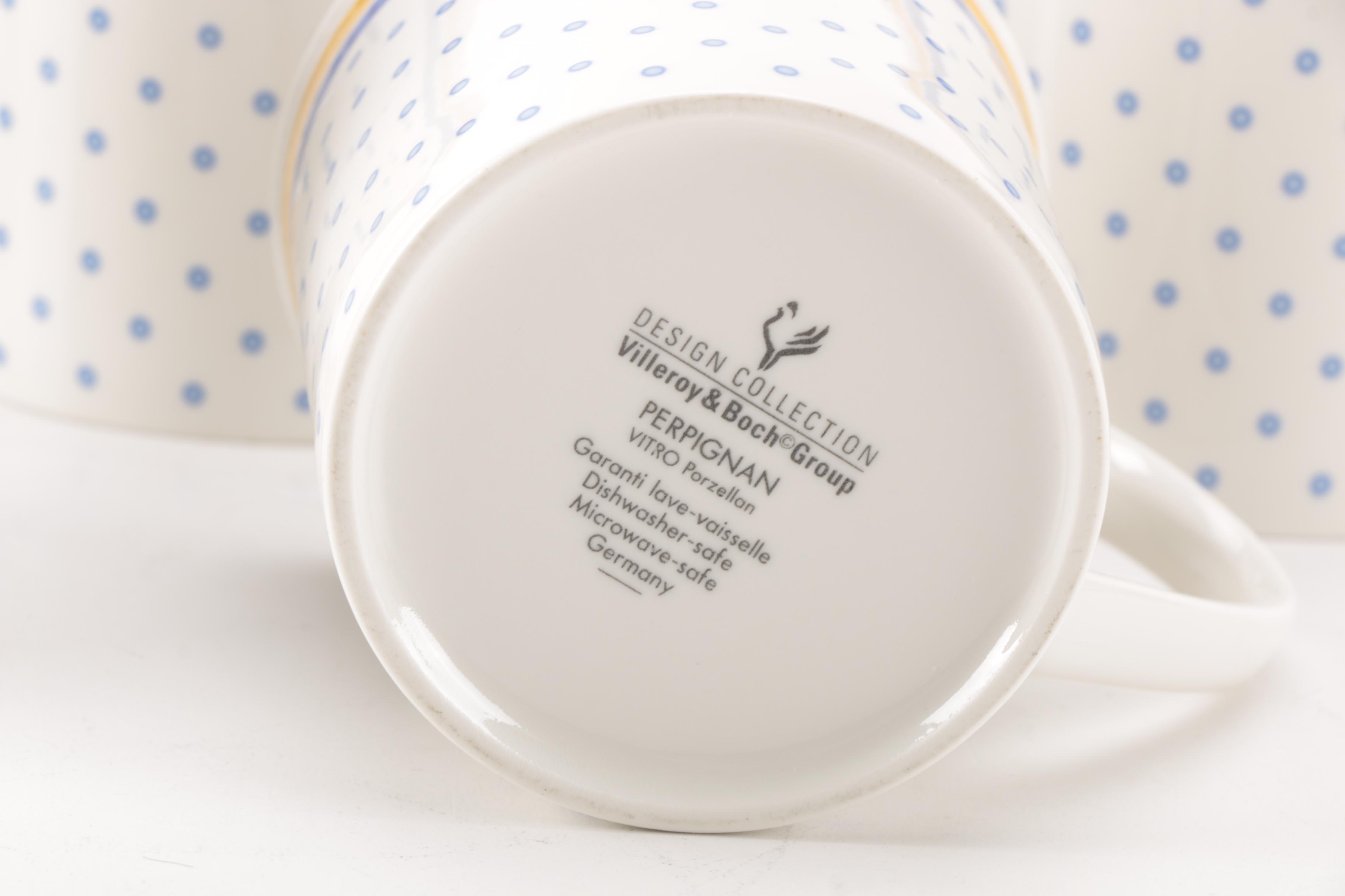 Villeroy & Boch Design Collection "Perpignan" Mugs and Plates