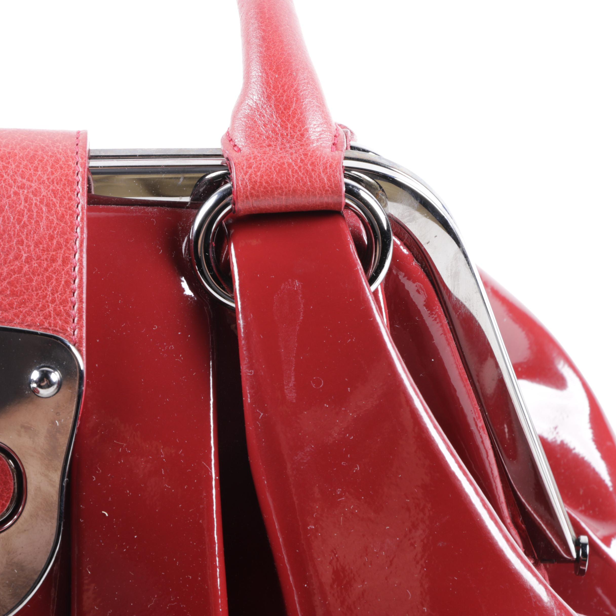 Alexander McQueen Patent Leather Elvie Bag