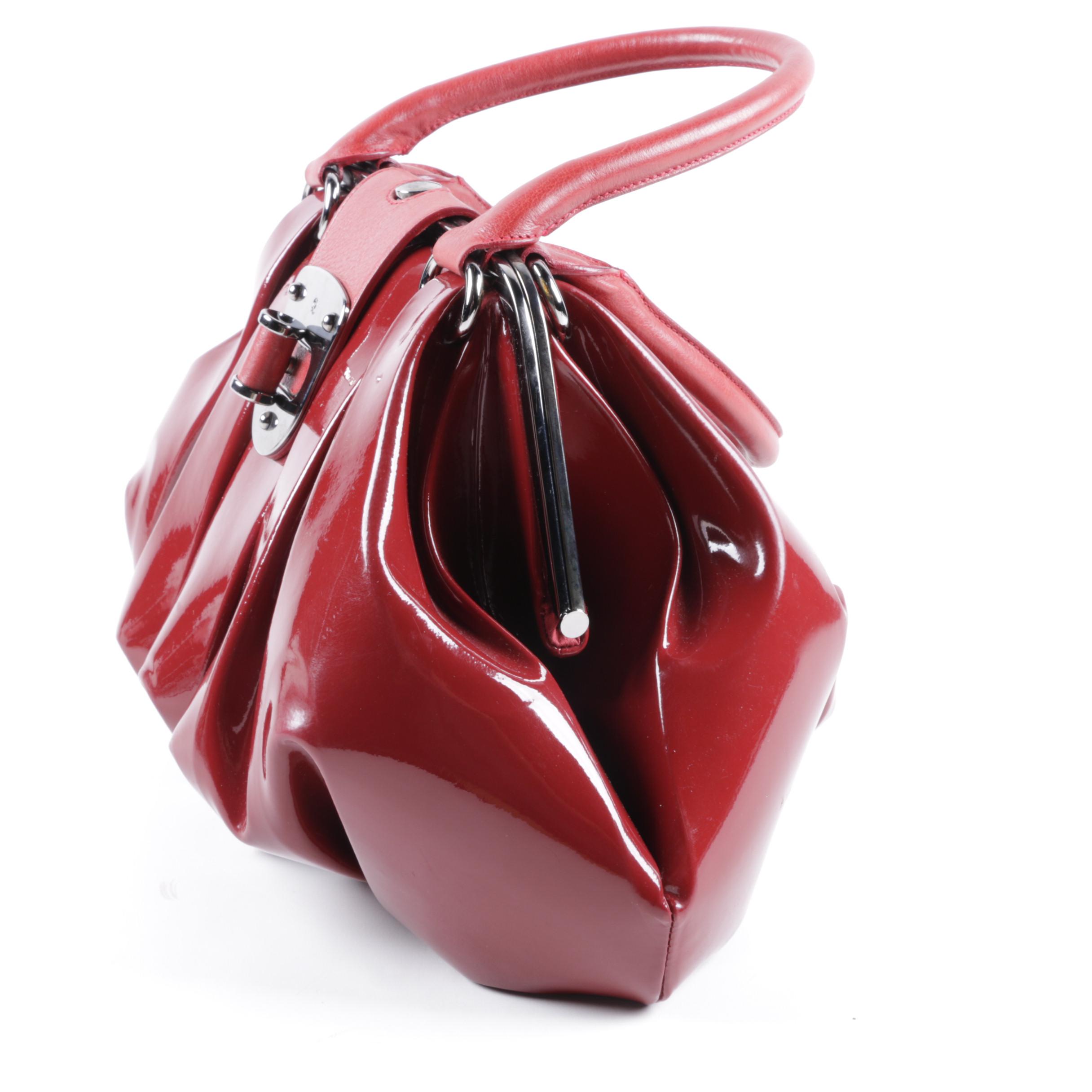 Alexander McQueen Patent Leather Elvie Bag