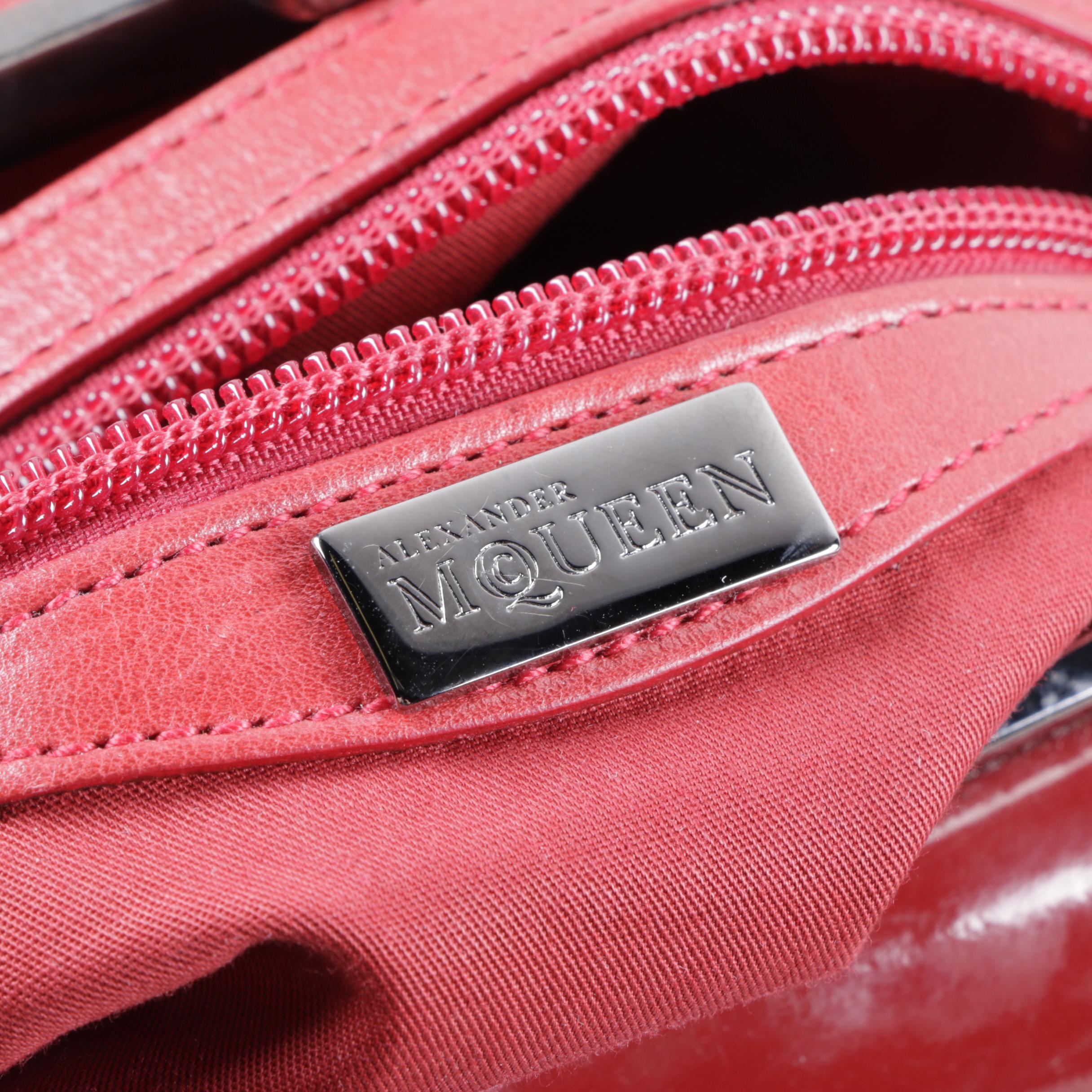 Alexander McQueen Patent Leather Elvie Bag